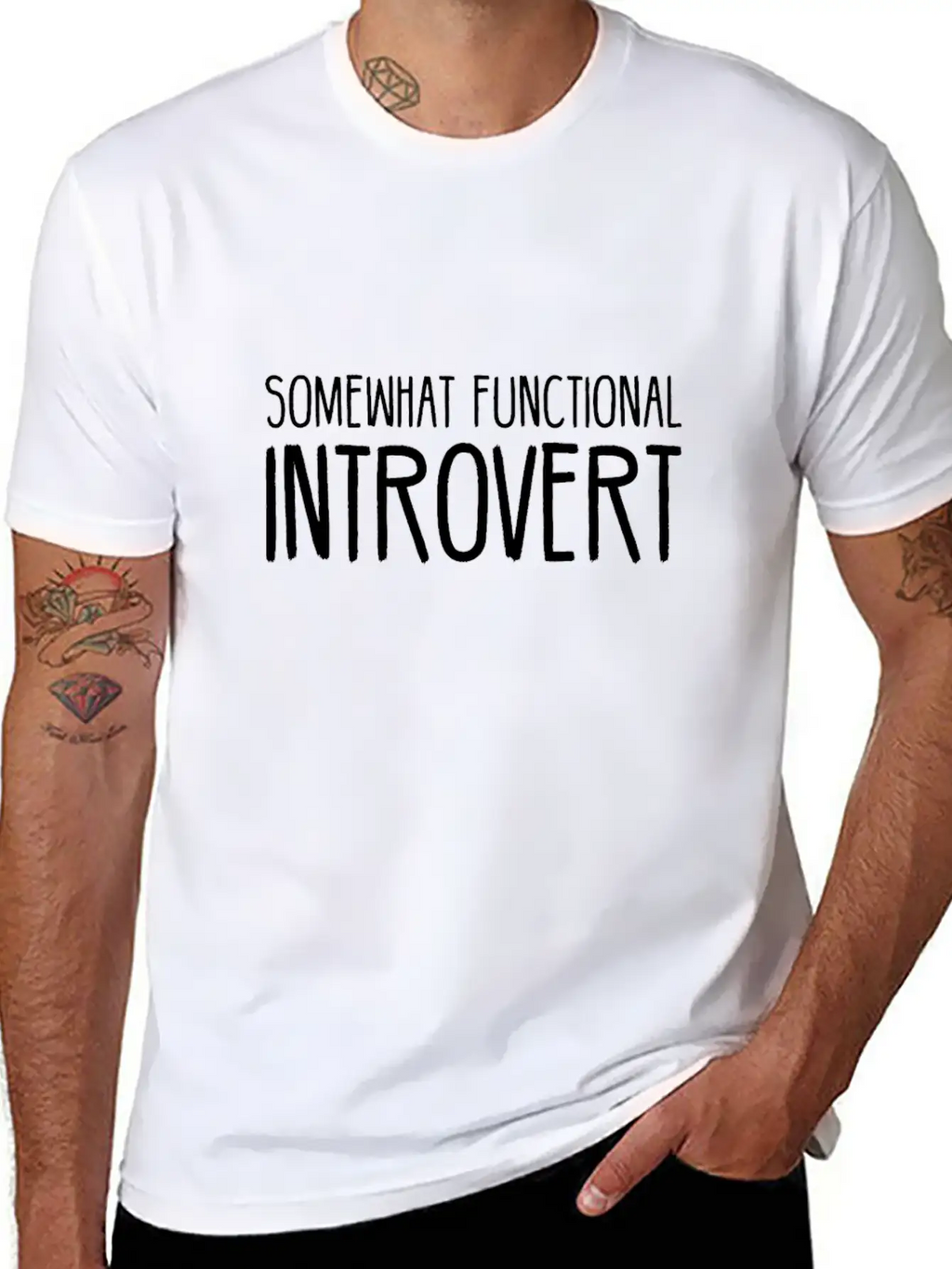 Somewhat Functional Introvert Breathable Soft Cotton T-Shirt – Timeless Casual Look
