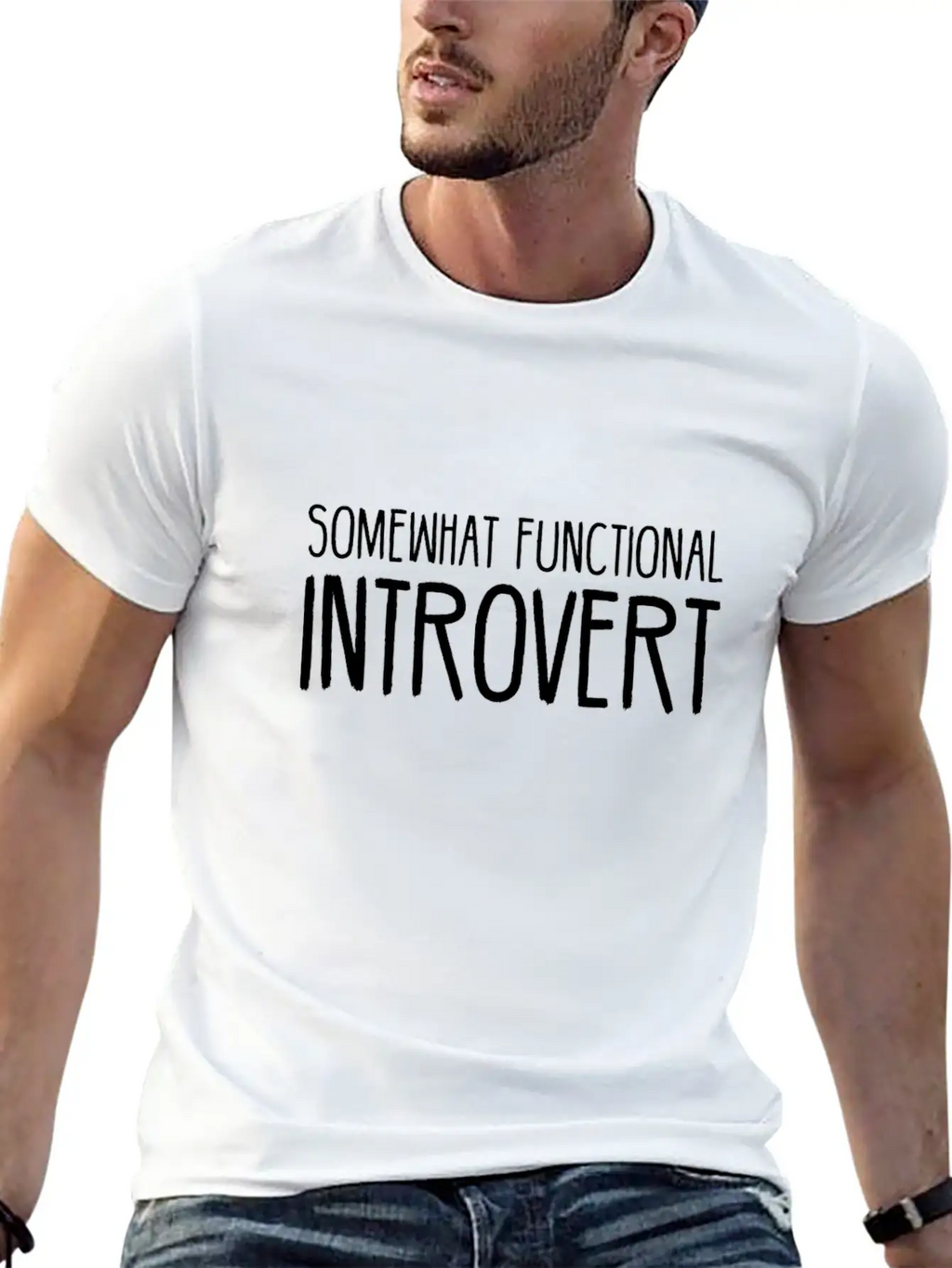 Somewhat Functional Introvert Breathable Soft Cotton T-Shirt – Timeless Casual Look