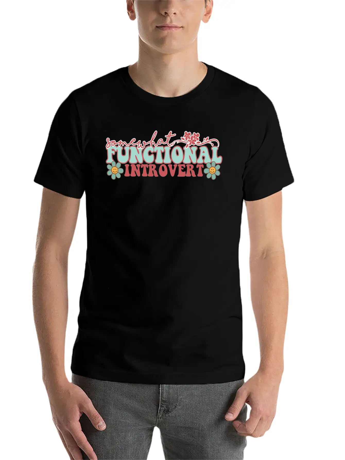 SOMEWHAT FUNCTIONAL INTROVERT Unisex Casual T-Shirt – Clean Design For Daily Comfort