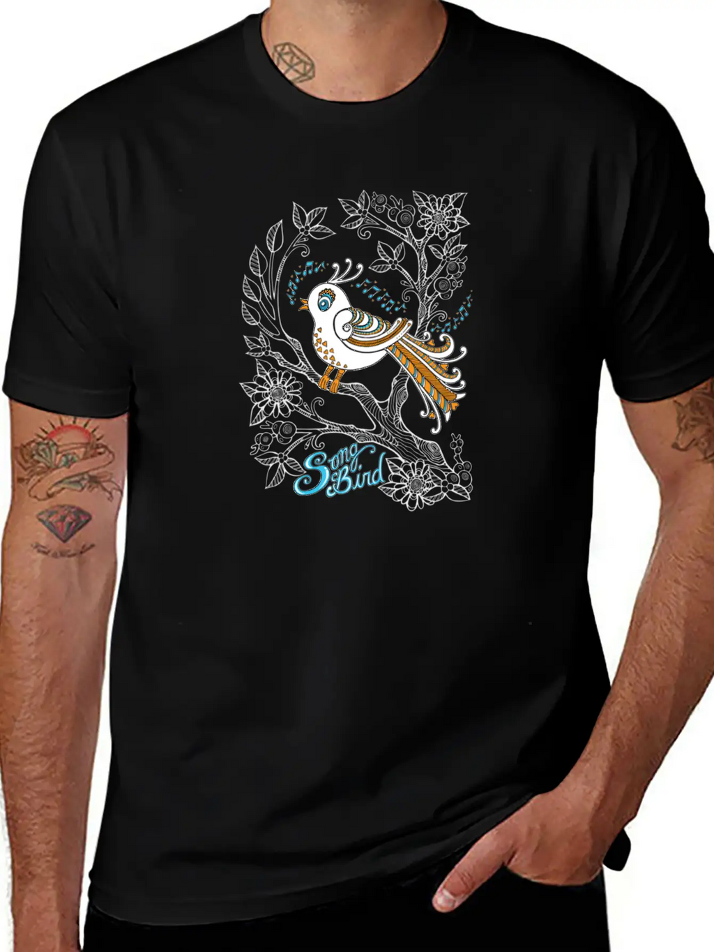 Song Bird Breathable Soft Cotton T-Shirt – Timeless Casual Look