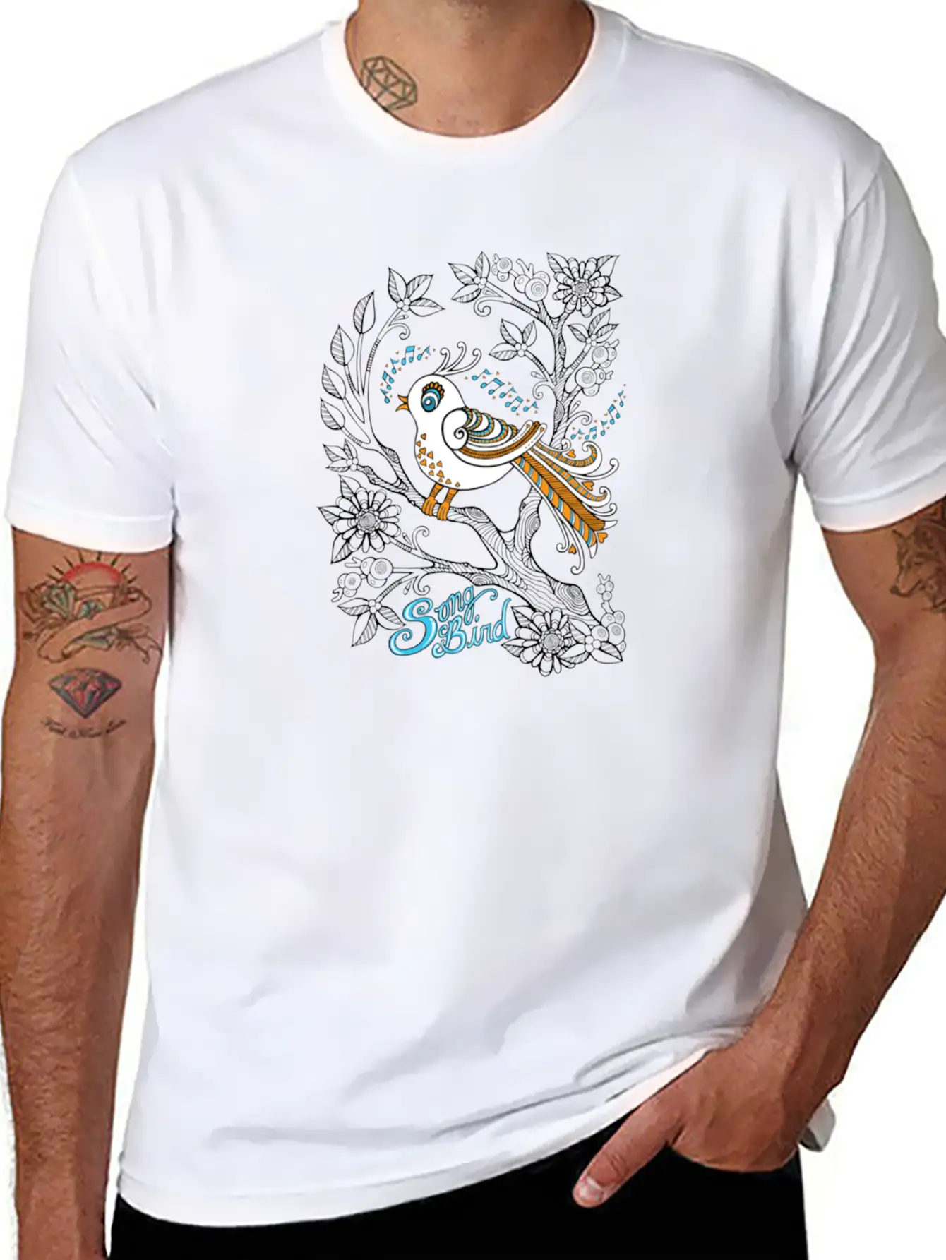 Song Bird Breathable Soft Cotton T-Shirt – Timeless Casual Look