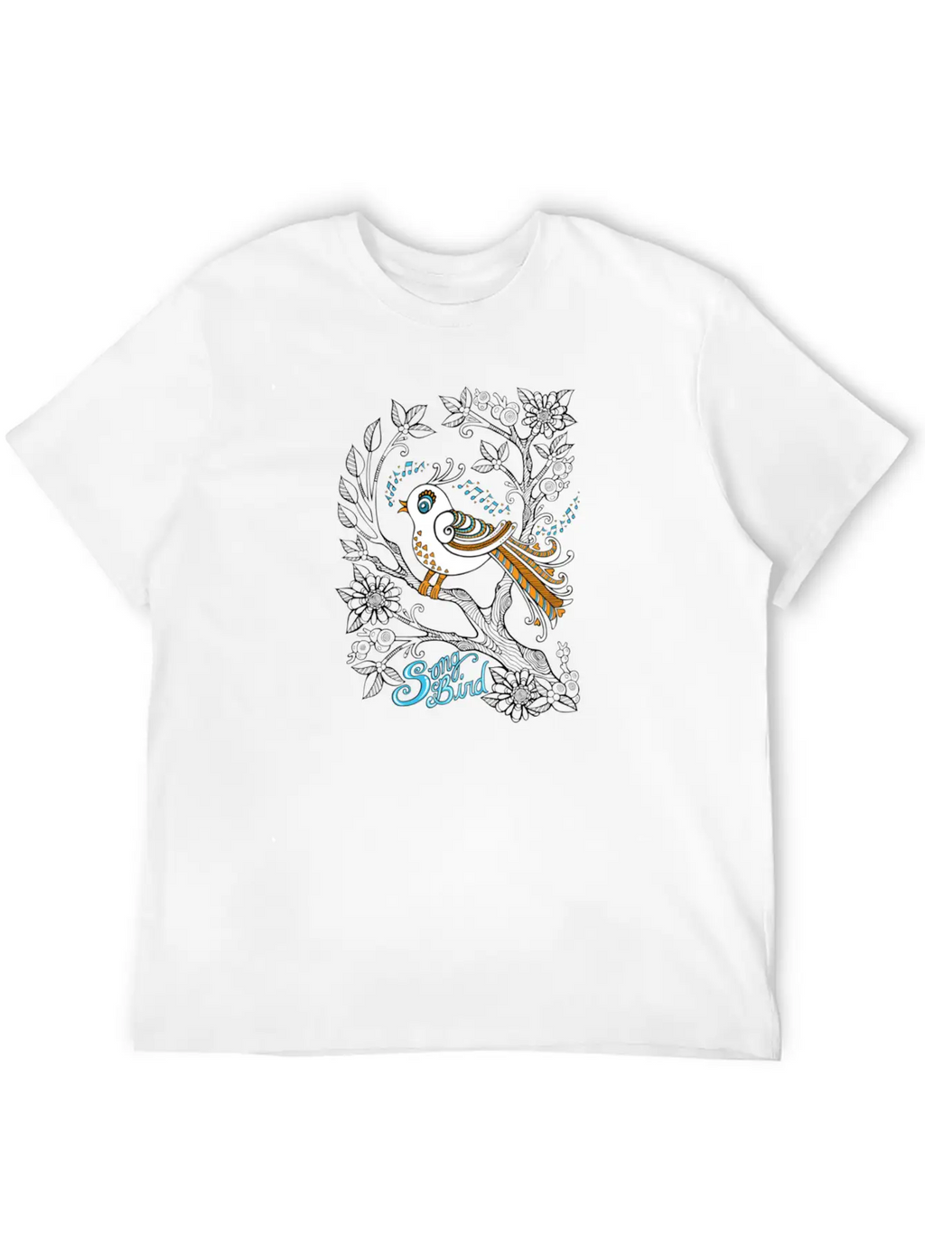 Song Bird Breathable Soft Cotton T-Shirt – Timeless Casual Look