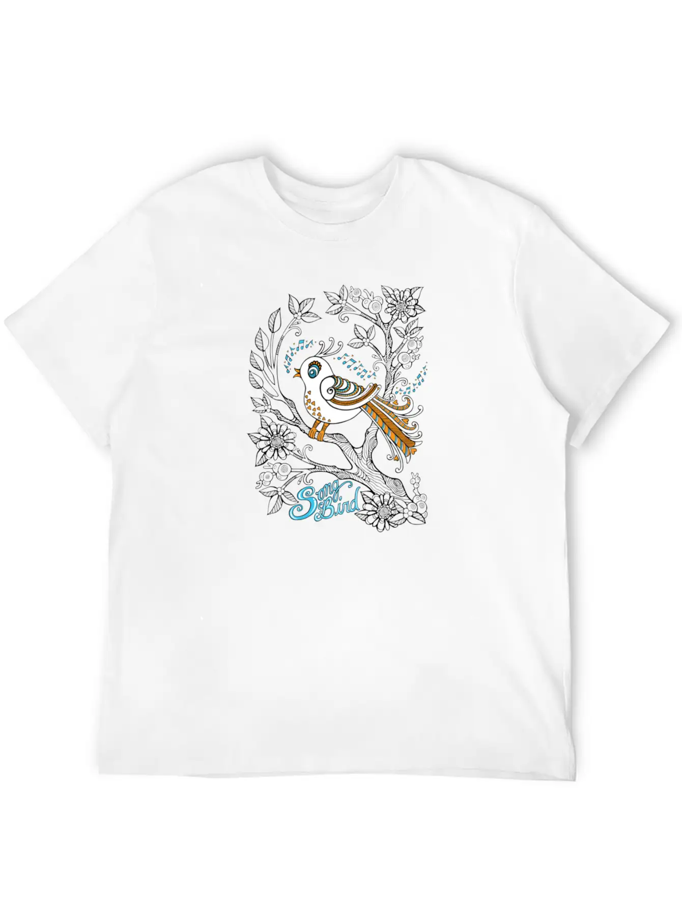 Song Bird Breathable Soft Cotton T-Shirt – Timeless Casual Look