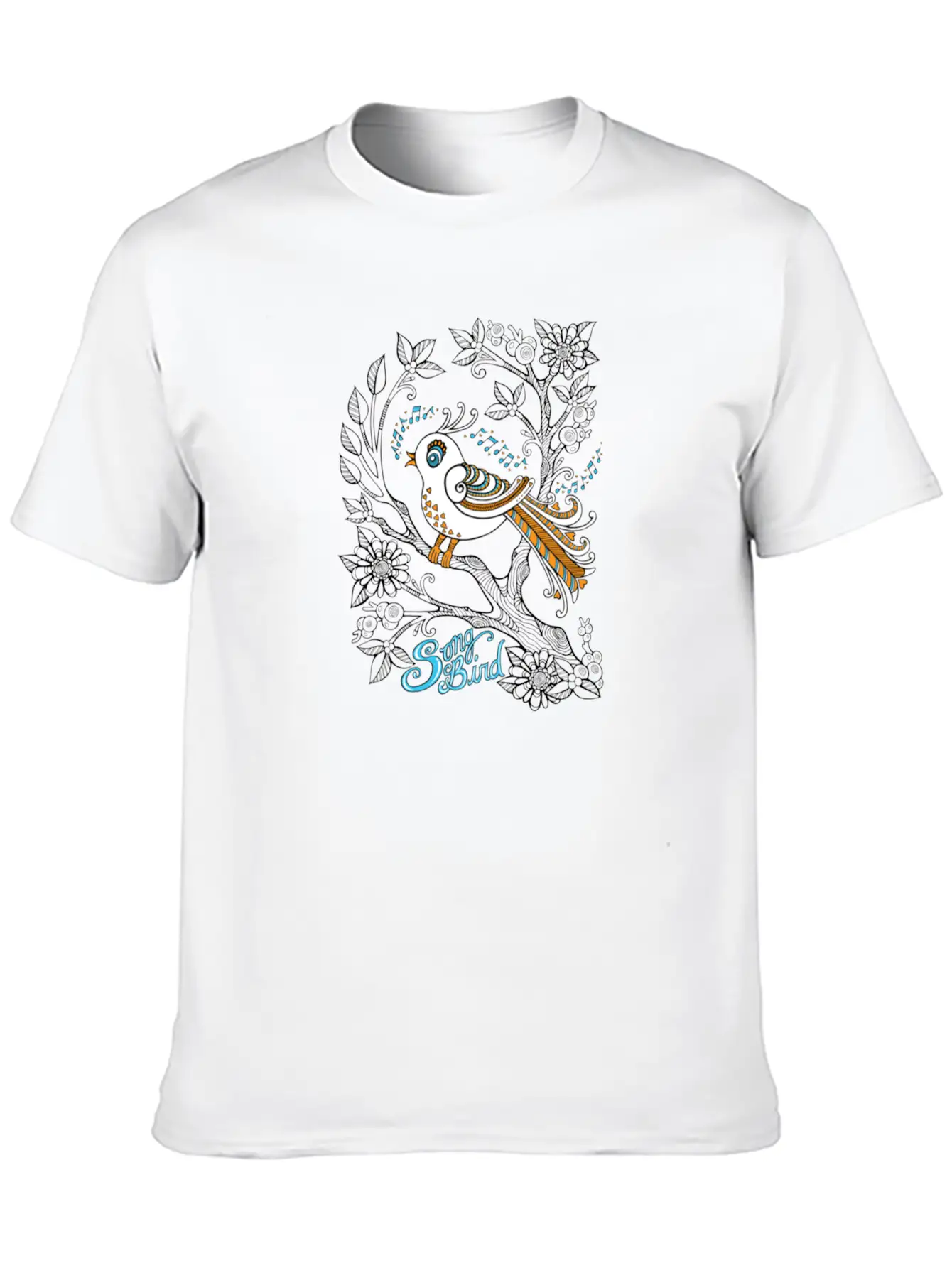 Song Bird Breathable Soft Cotton T-Shirt – Timeless Casual Look