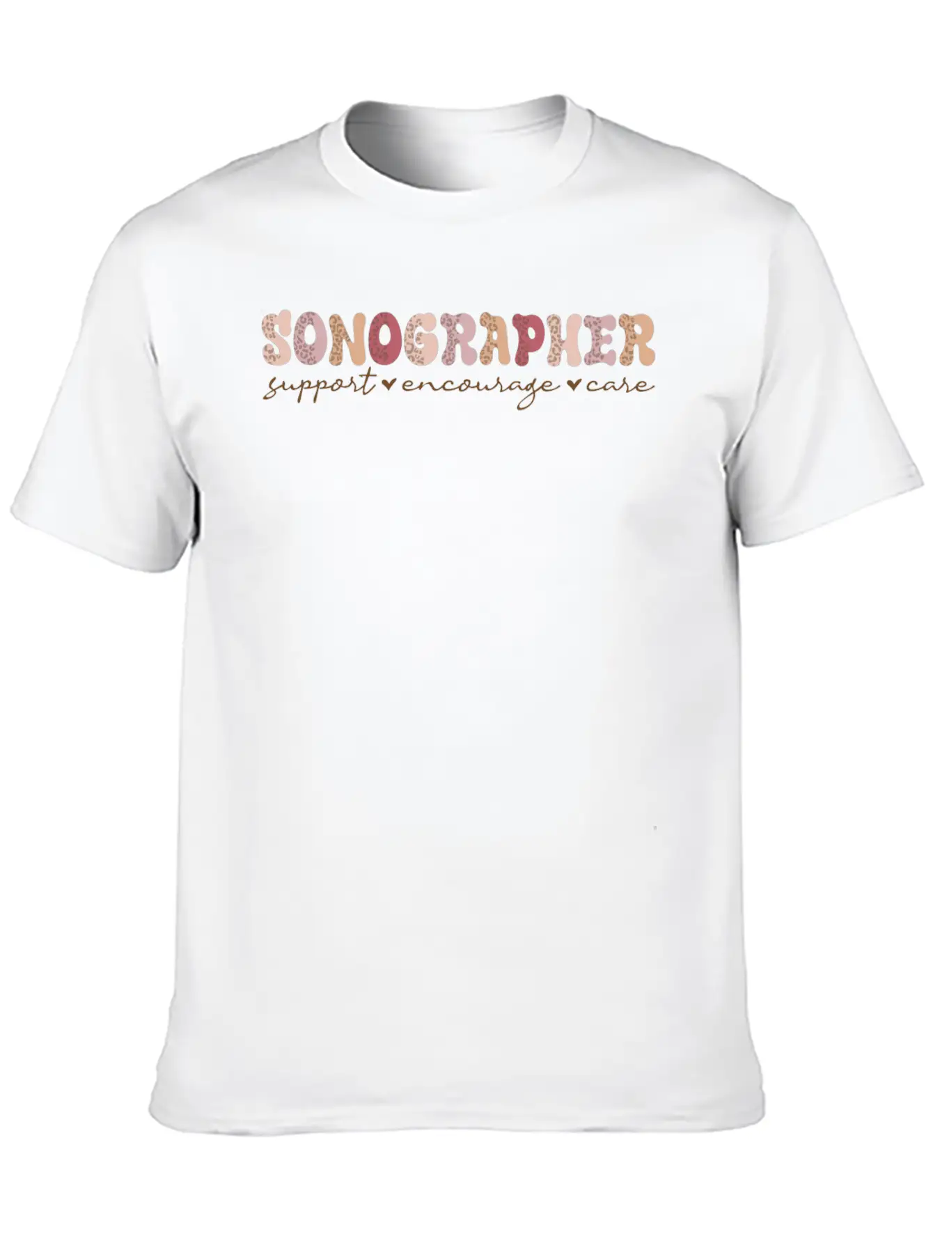 Sonographer Support Encourage Care Breathable Graphic T-Shirt – Perfect For Casual Days