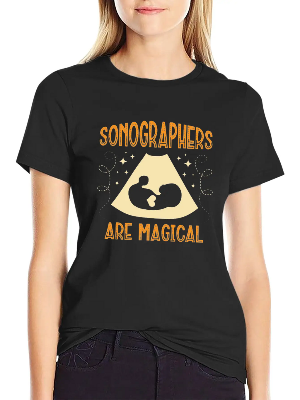 Sonographers Are Magical Job Medical Ultrasound Essential Cotton Tee For Daily Outfits – Unisex Style