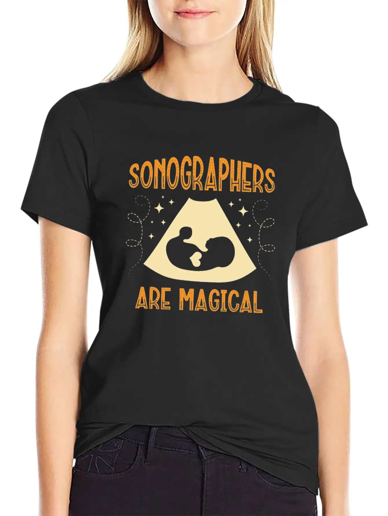 Sonographers Are Magical Job Medical Ultrasound Essential Cotton Tee For Daily Outfits – Unisex Style