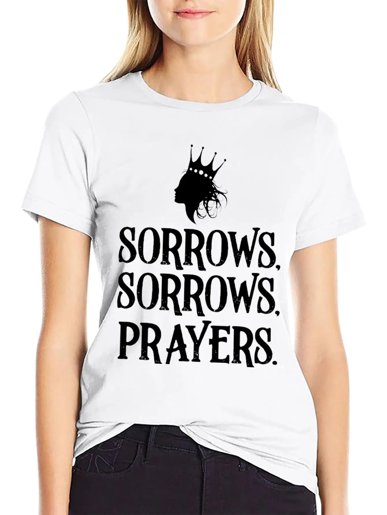 Sorrows Sorrows Prayers Saying Classic Fit Graphic Tee For Daily Comfort – Unisex Cotton Shirt