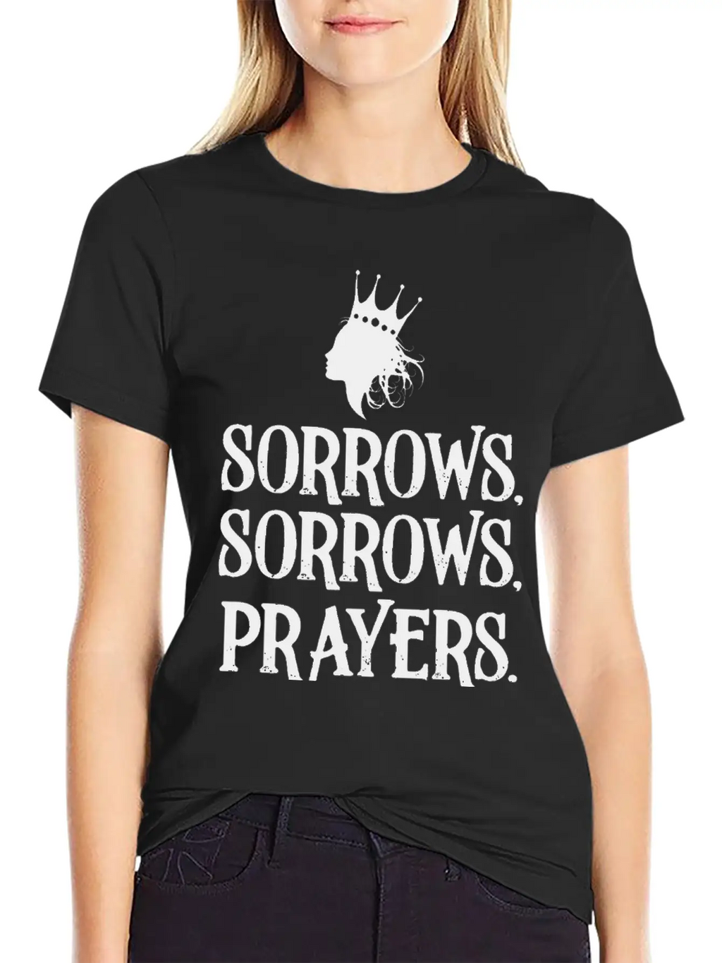 Sorrows Sorrows Prayers Saying Classic Fit Graphic Tee For Daily Comfort – Unisex Cotton Shirt