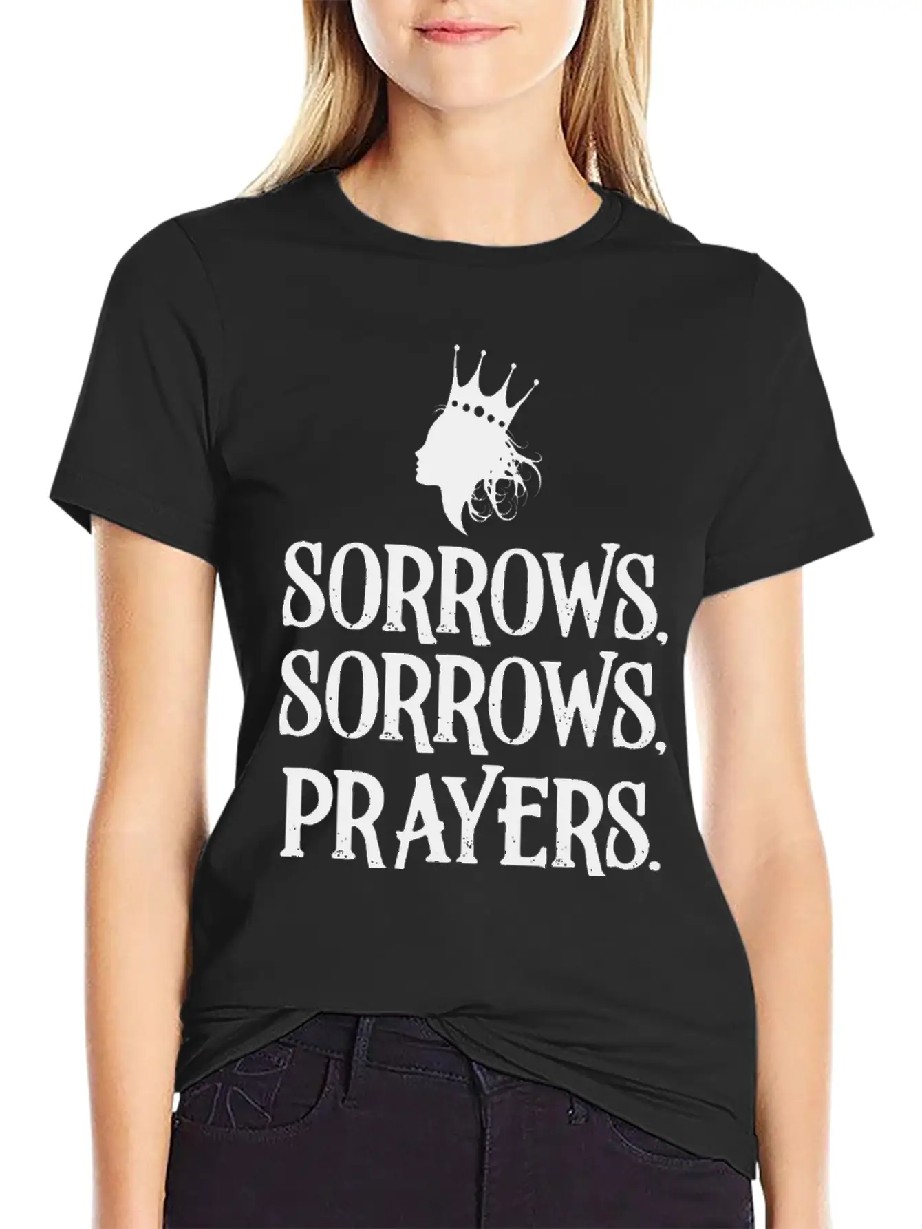 Sorrows Sorrows Prayers Saying Classic Fit Graphic Tee For Daily Comfort – Unisex Cotton Shirt