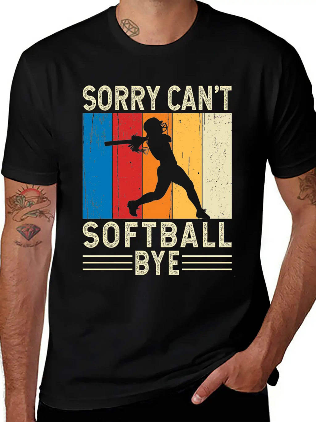 Sorry Can't Softball Bye Breathable Soft Cotton T-Shirt – Timeless Casual Look