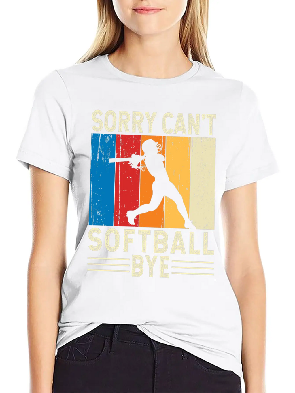 Sorry Can't Softball Bye Breathable Soft Cotton T-Shirt – Timeless Casual Look