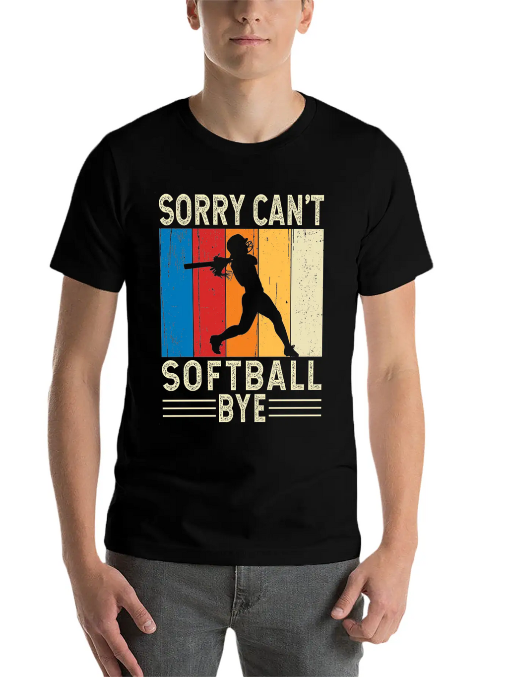 Sorry Can't Softball Bye Breathable Soft Cotton T-Shirt – Timeless Casual Look