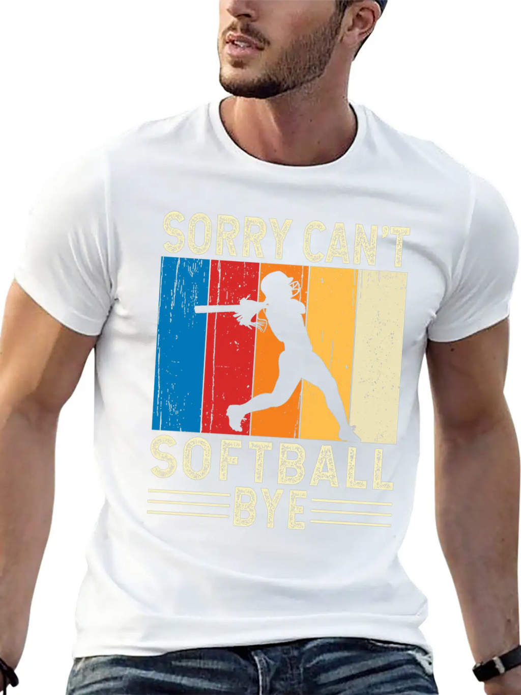 Sorry Can't Softball Bye Breathable Soft Cotton T-Shirt – Timeless Casual Look