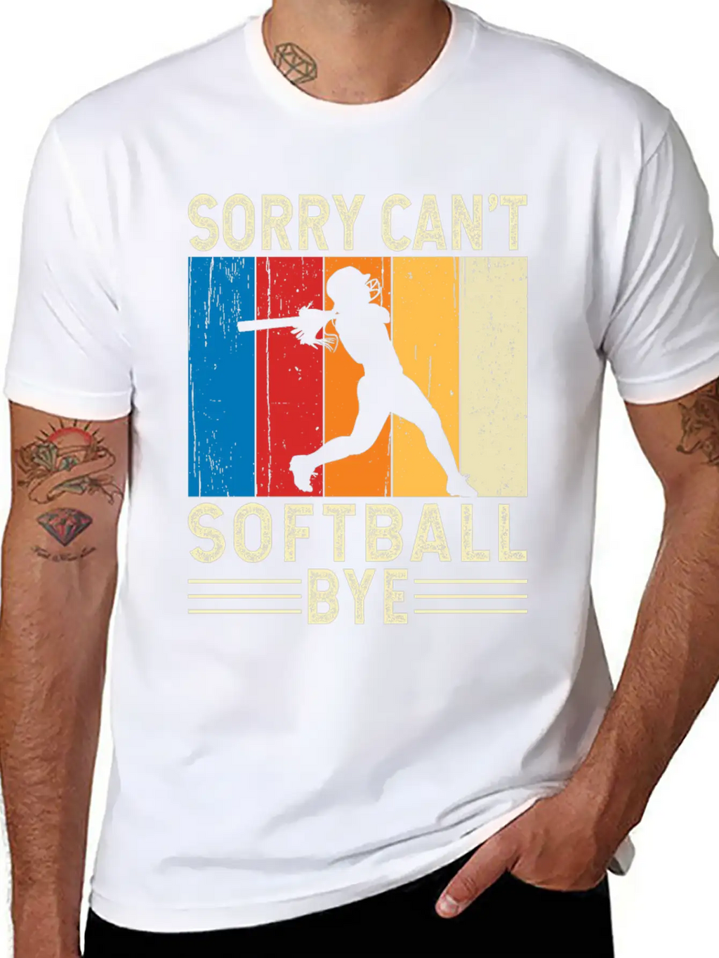 Sorry Can't Softball Bye Breathable Soft Cotton T-Shirt – Timeless Casual Look