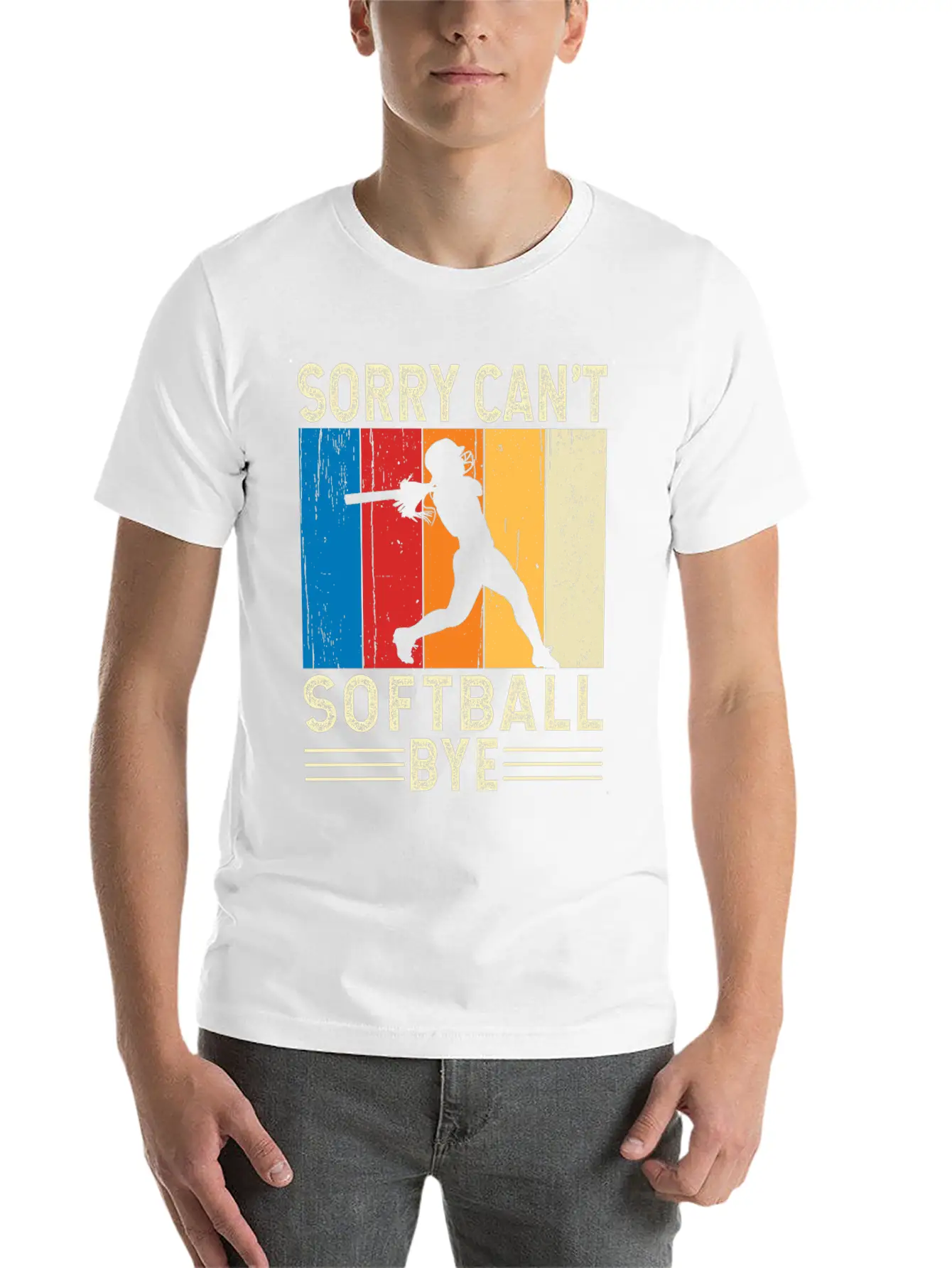 Sorry Can't Softball Bye Breathable Soft Cotton T-Shirt – Timeless Casual Look