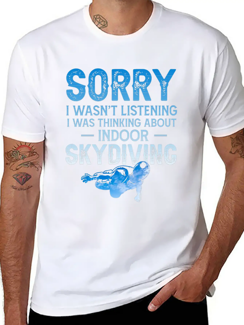 Sorry Sky Diving Shirt Unisex Casual T-Shirt – Clean Design For Daily Comfort