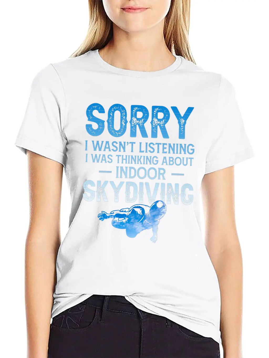 Sorry Sky Diving Shirt Unisex Casual T-Shirt – Clean Design For Daily Comfort