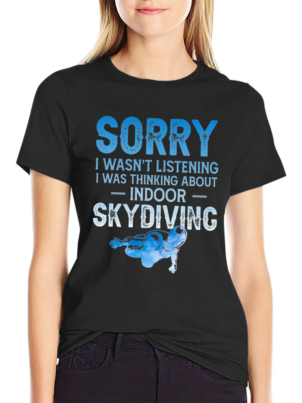 Sorry Sky Diving Shirt Unisex Casual T-Shirt – Clean Design For Daily Comfort