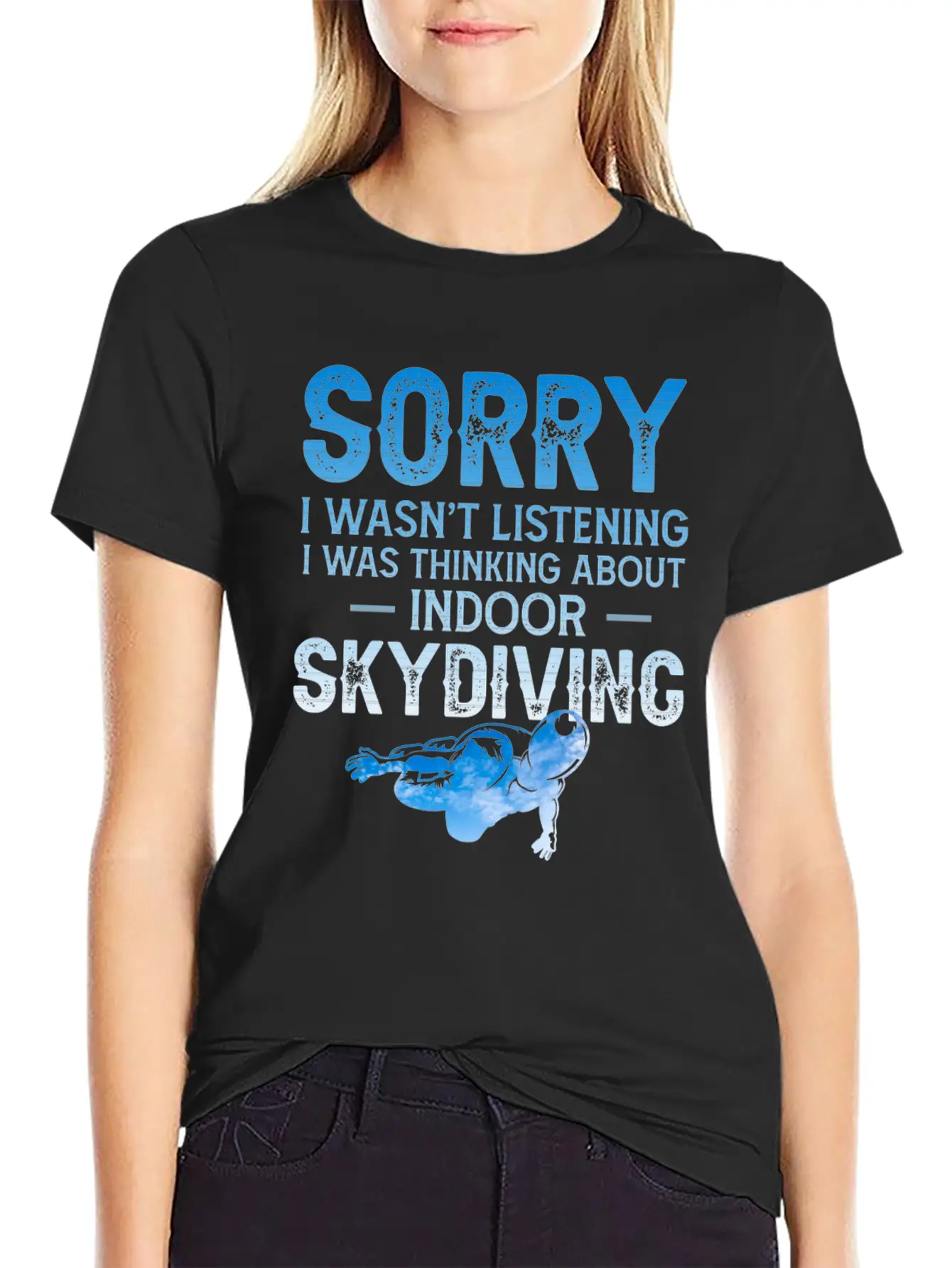 Sorry Sky Diving Shirt Unisex Casual T-Shirt – Clean Design For Daily Comfort
