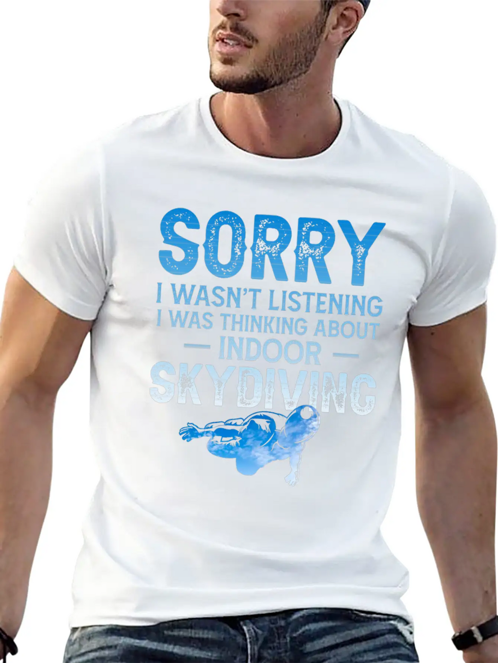 Sorry Sky Diving Shirt Unisex Casual T-Shirt – Clean Design For Daily Comfort