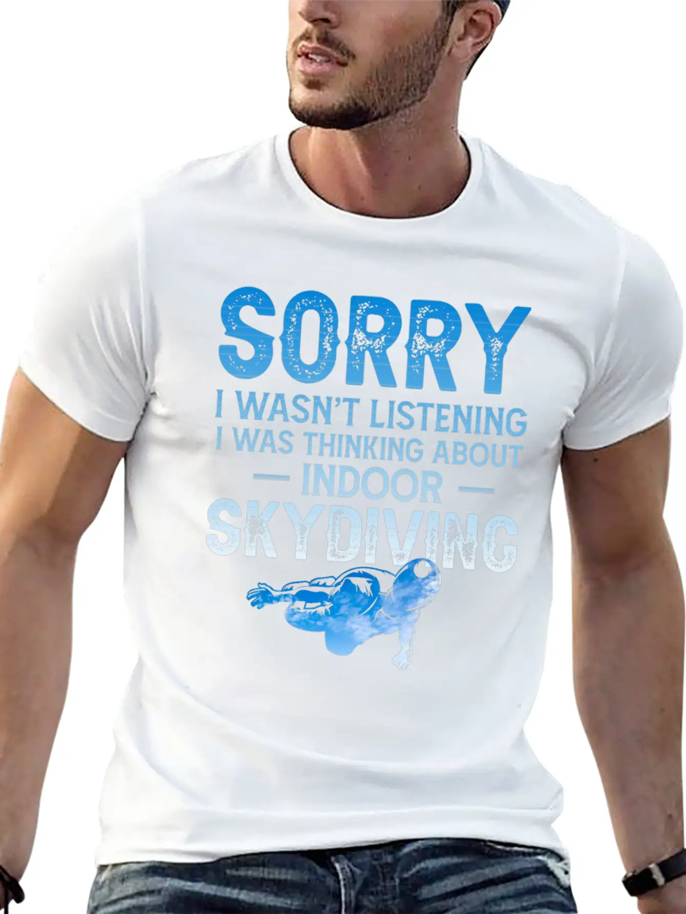 Sorry Sky Diving Shirt Unisex Casual T-Shirt – Clean Design For Daily Comfort