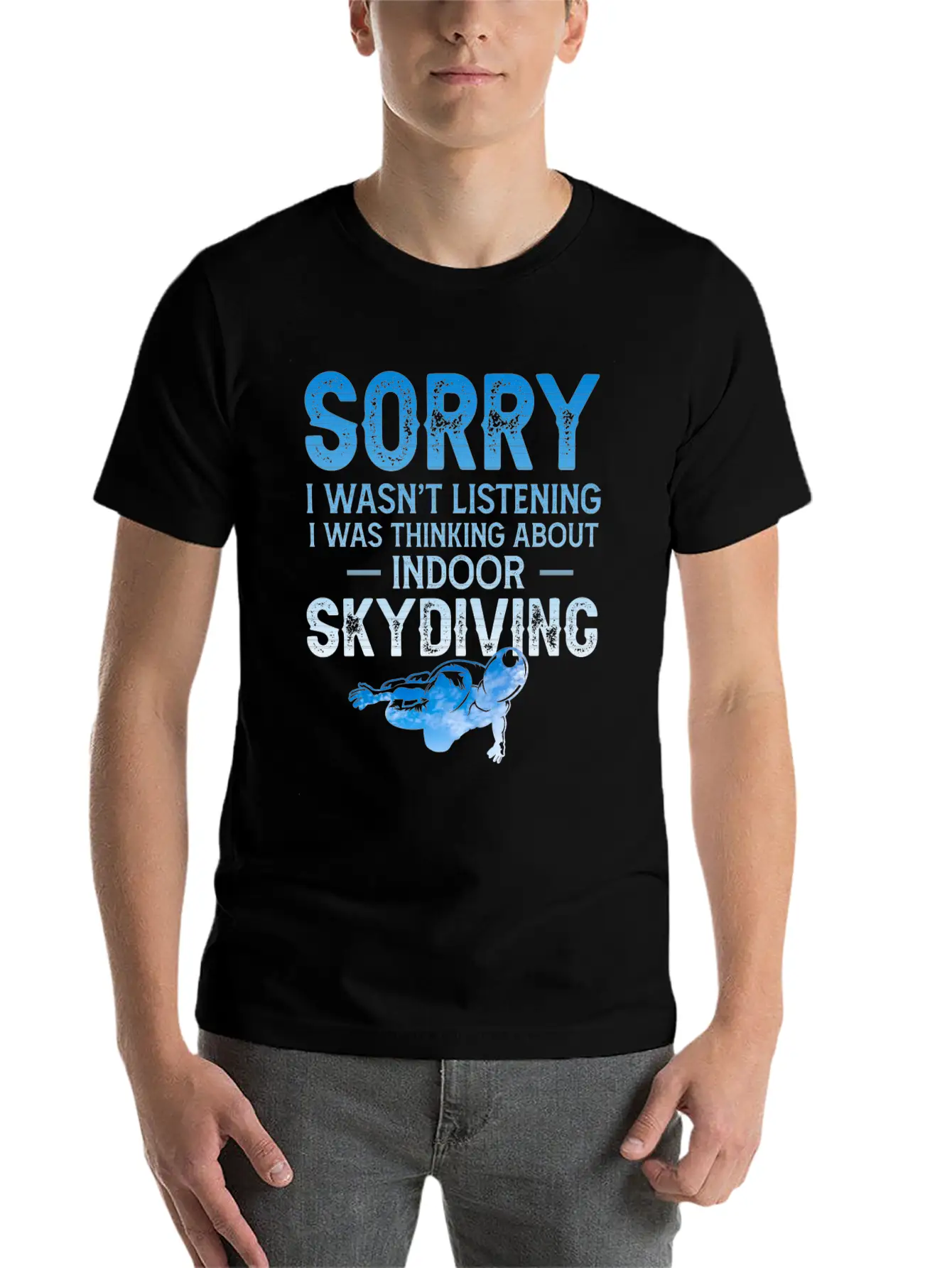 Sorry Sky Diving Shirt Unisex Casual T-Shirt – Clean Design For Daily Comfort