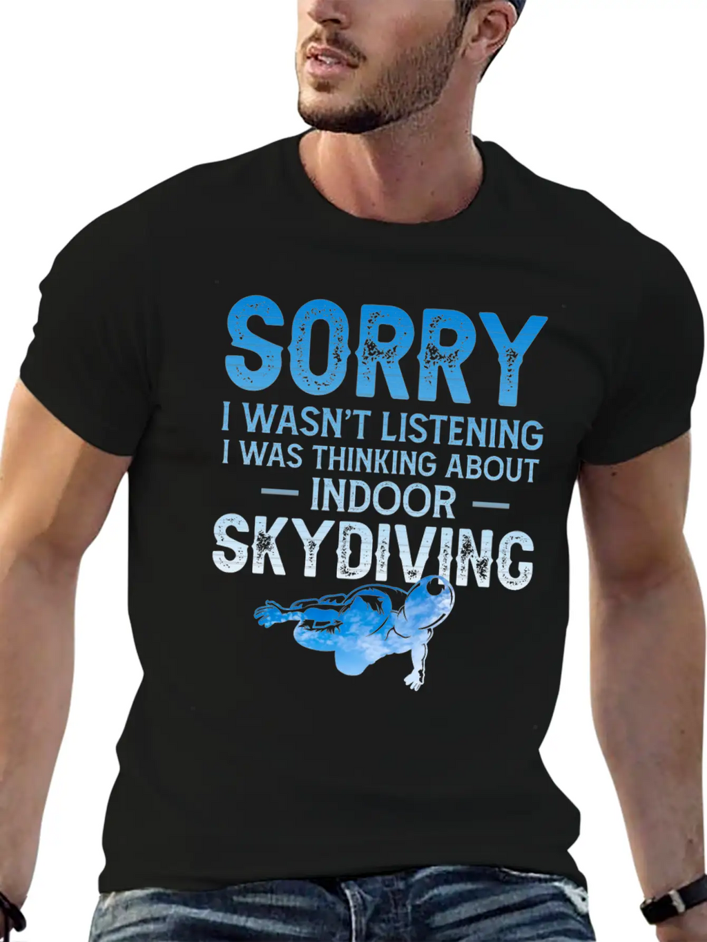 Sorry Sky Diving Shirt Unisex Casual T-Shirt – Clean Design For Daily Comfort