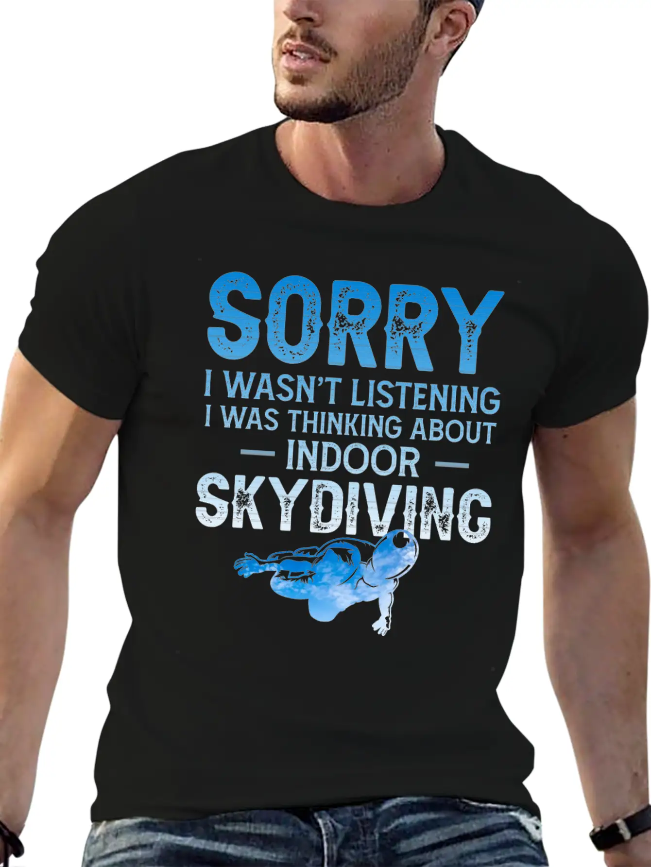 Sorry Sky Diving Shirt Unisex Casual T-Shirt – Clean Design For Daily Comfort