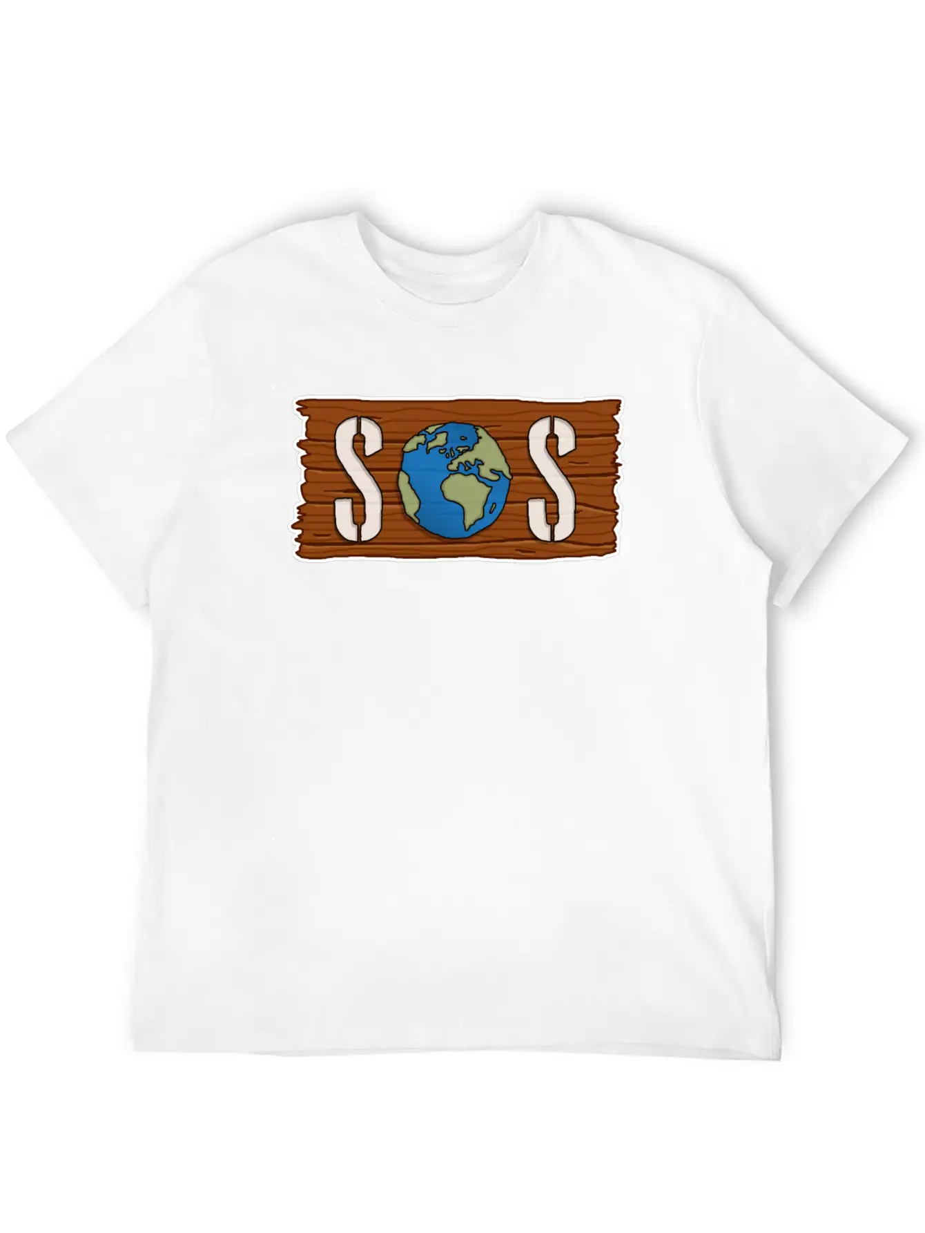 SOS, Save The Planet, Climate Change, Emergency Breathable Soft Cotton T-Shirt – Timeless Casual Look
