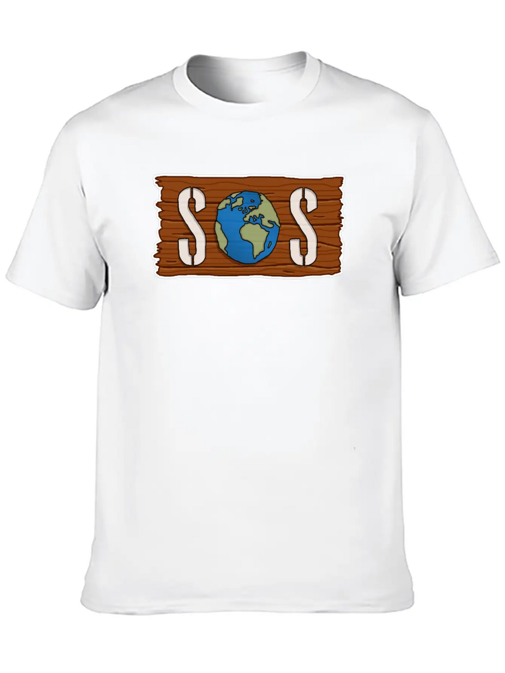 SOS, Save The Planet, Climate Change, Emergency Breathable Soft Cotton T-Shirt – Timeless Casual Look