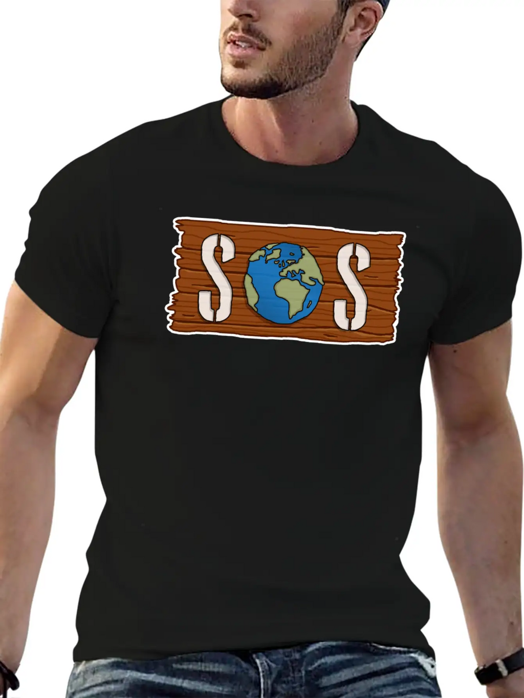 SOS, Save The Planet, Climate Change, Emergency Breathable Soft Cotton T-Shirt – Timeless Casual Look