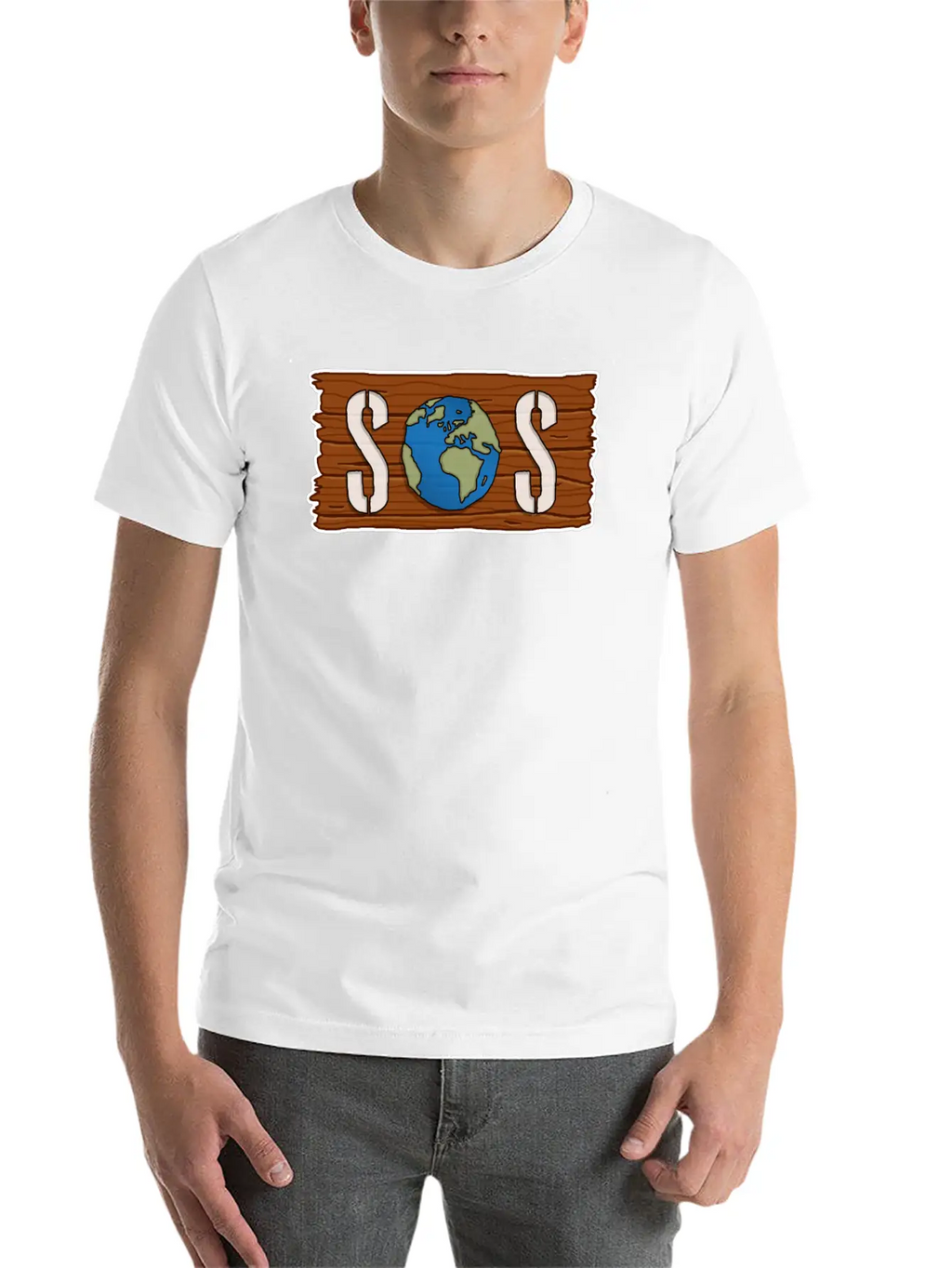 SOS, Save The Planet, Climate Change, Emergency Breathable Soft Cotton T-Shirt – Timeless Casual Look