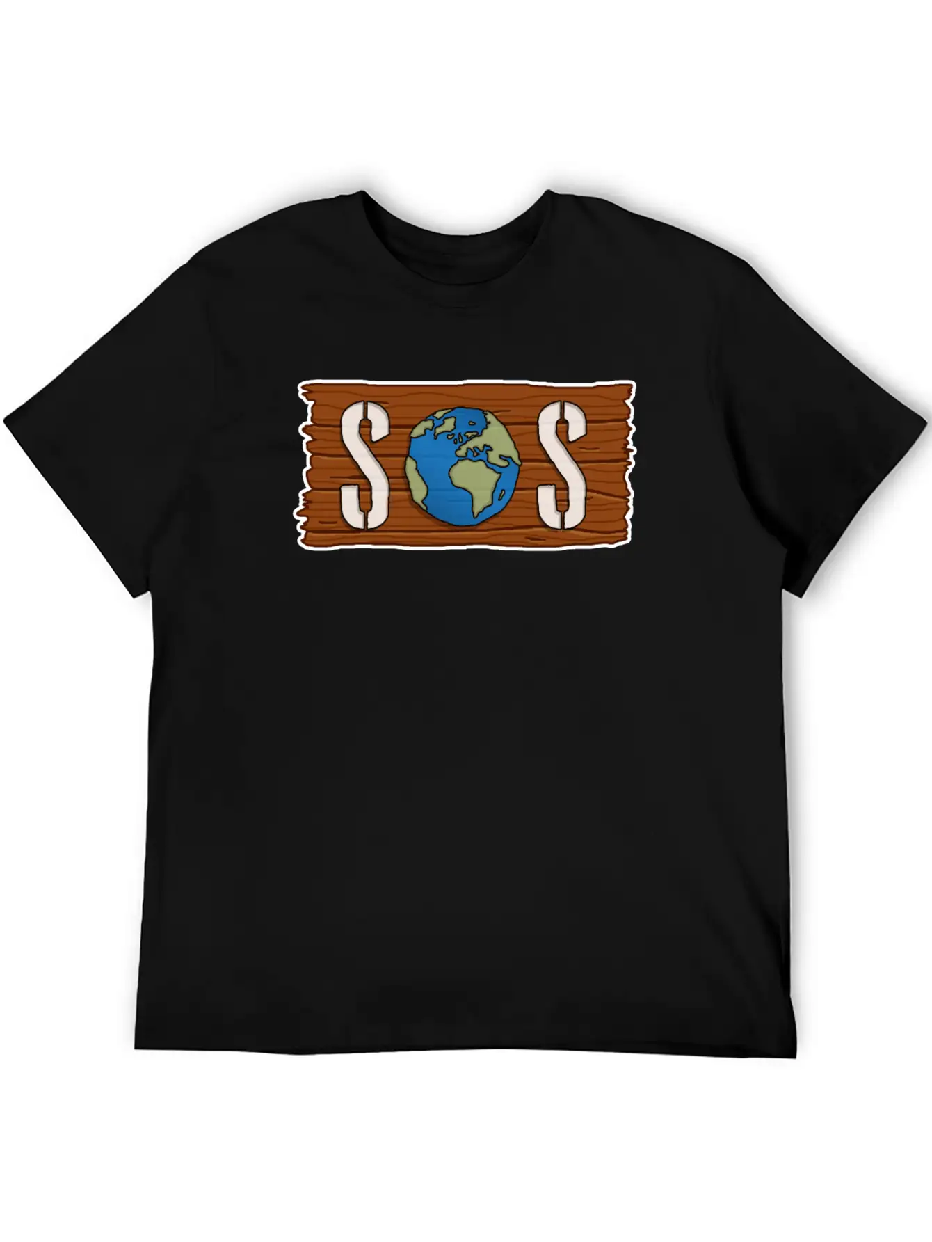 SOS, Save The Planet, Climate Change, Emergency Breathable Soft Cotton T-Shirt – Timeless Casual Look
