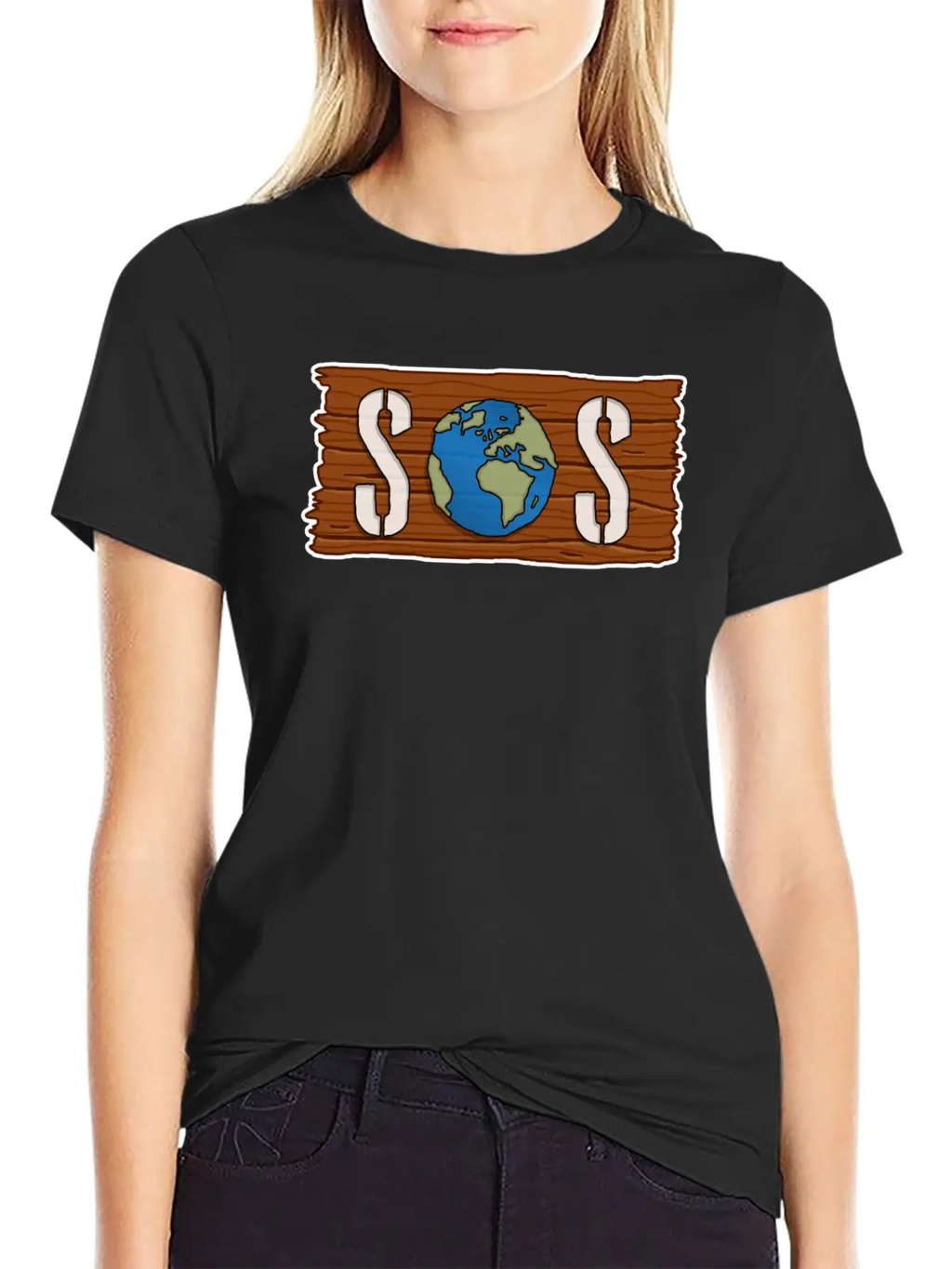 SOS, Save The Planet, Climate Change, Emergency Stylish Everyday T-Shirt – Unisex Basic Cotton Tee