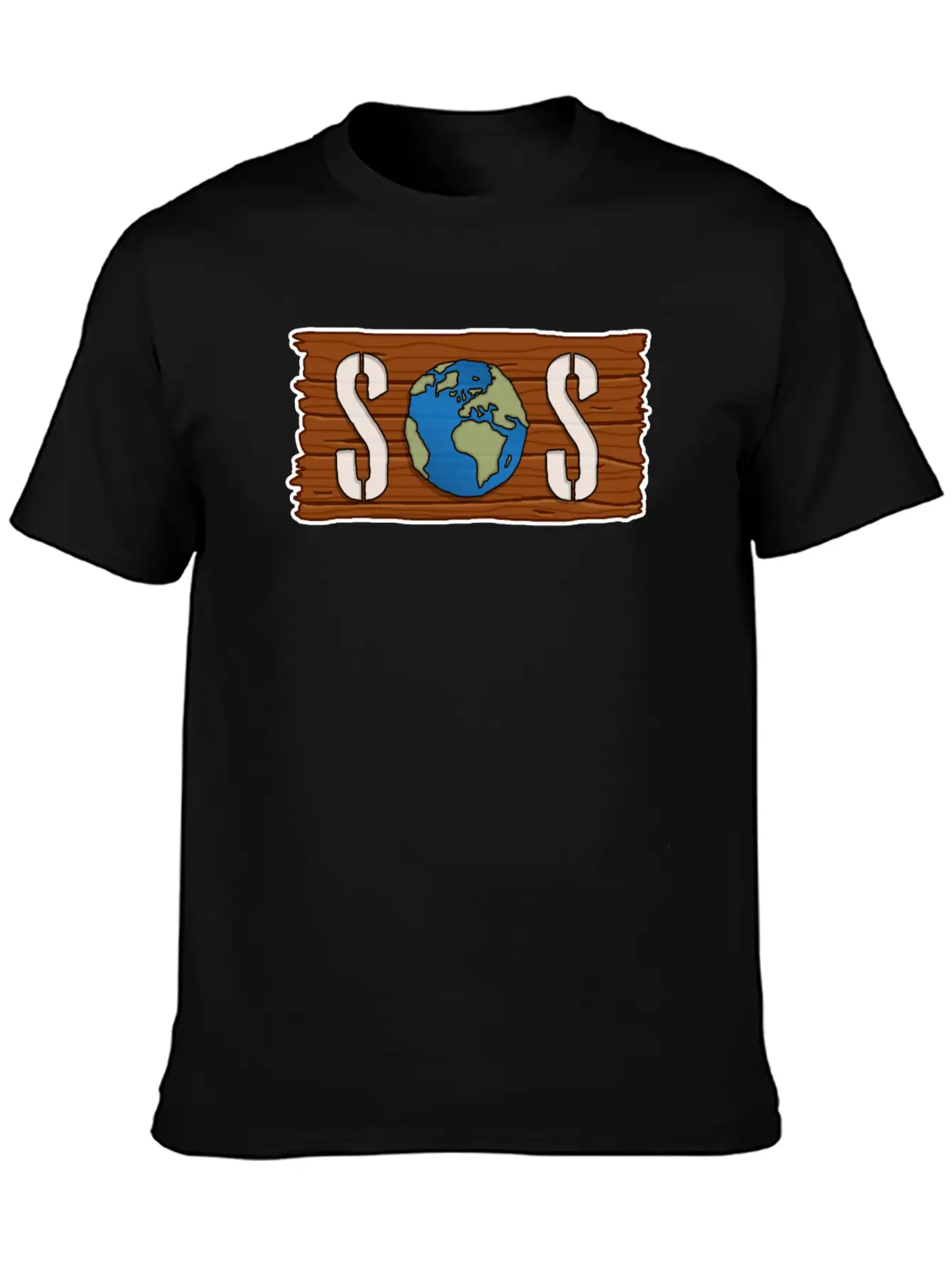 SOS, Save The Planet, Climate Change, Emergency Stylish Everyday T-Shirt – Unisex Basic Cotton Tee