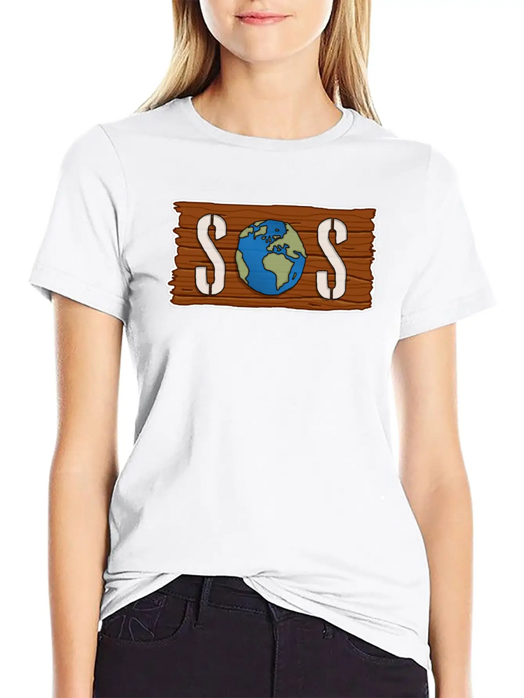 SOS, Save The Planet, Climate Change, Emergency Stylish Everyday T-Shirt – Unisex Basic Cotton Tee