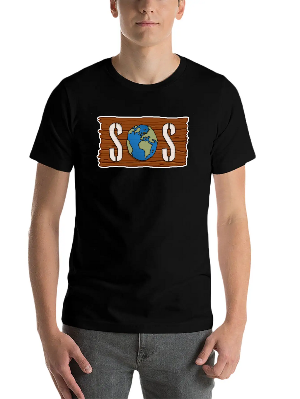 SOS, Save The Planet, Climate Change, Emergency Stylish Everyday T-Shirt – Unisex Basic Cotton Tee