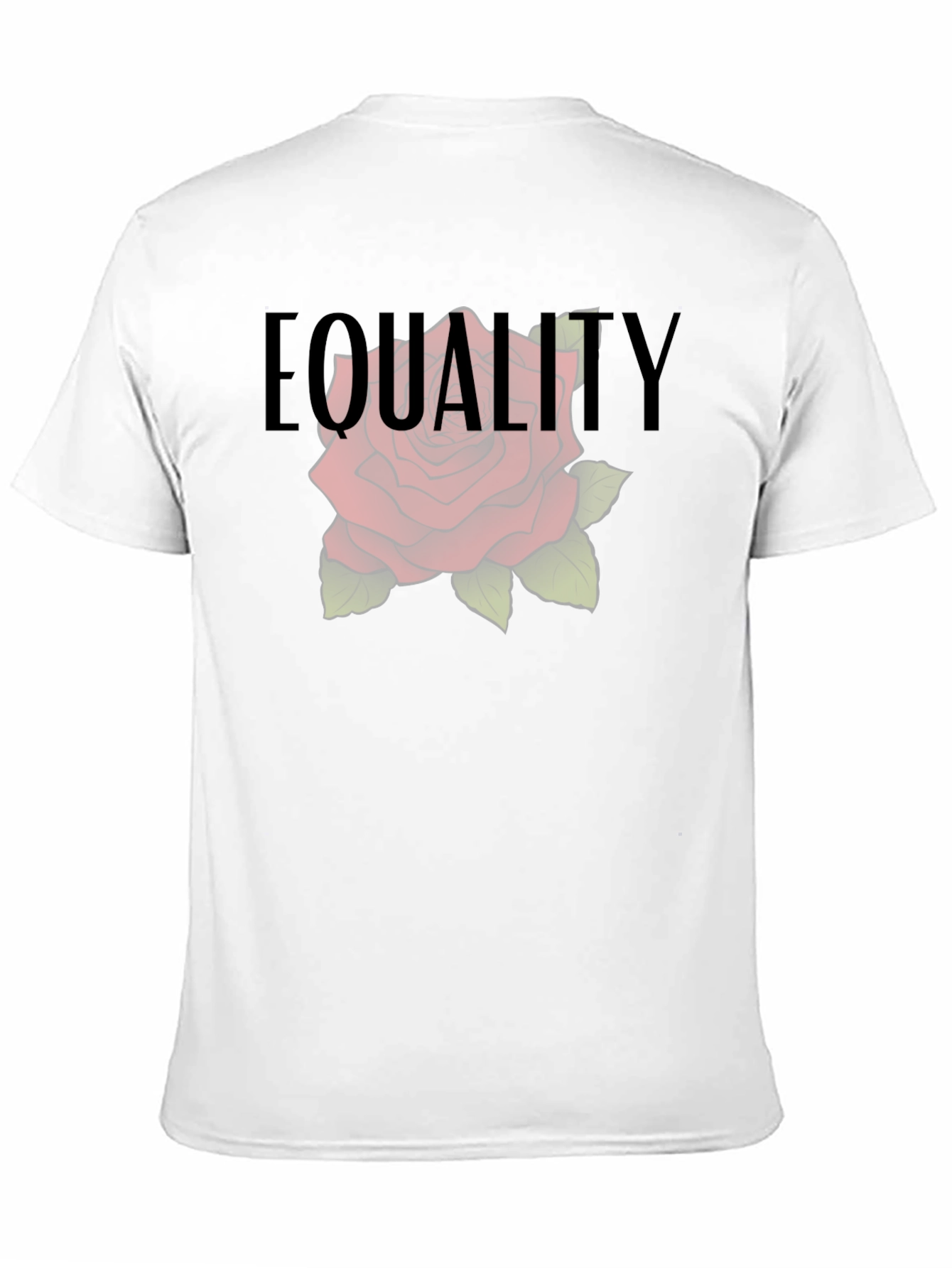 Equality Rose Graphic Tee - Black Cotton Comfort Fit