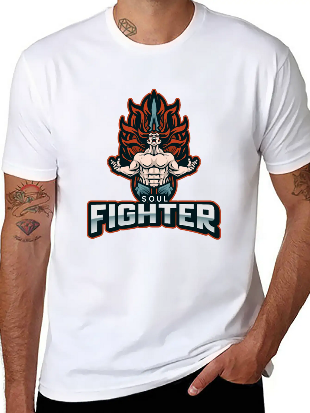 Soul Fighter Unisex Short Sleeve Soft Cotton T-Shirt – Casual Everyday Wear