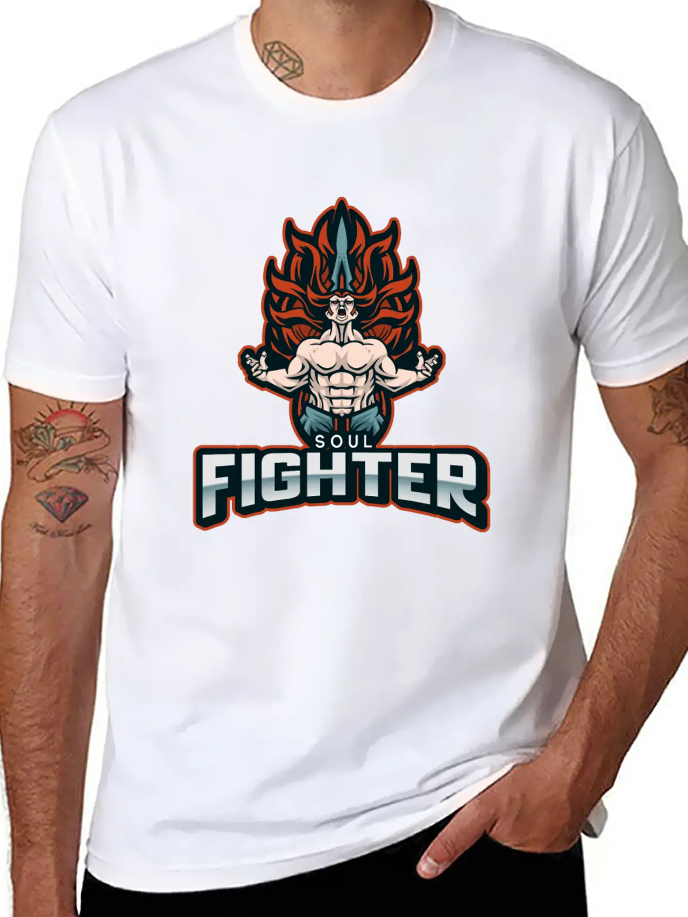 Soul Fighter Unisex Short Sleeve Soft Cotton T-Shirt – Casual Everyday Wear