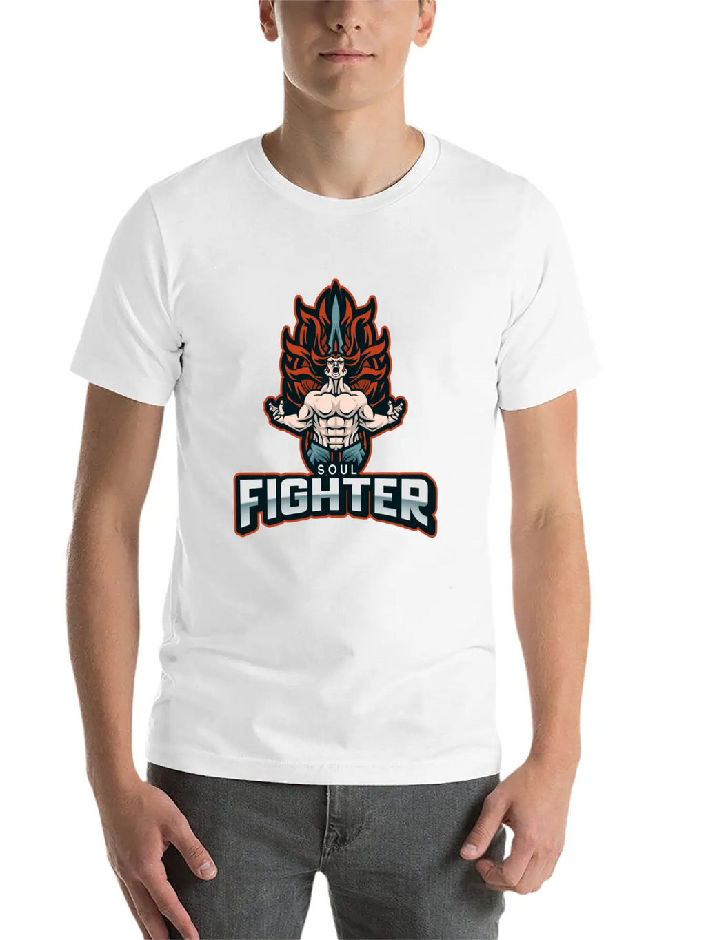Soul Fighter Unisex Short Sleeve Soft Cotton T-Shirt – Casual Everyday Wear