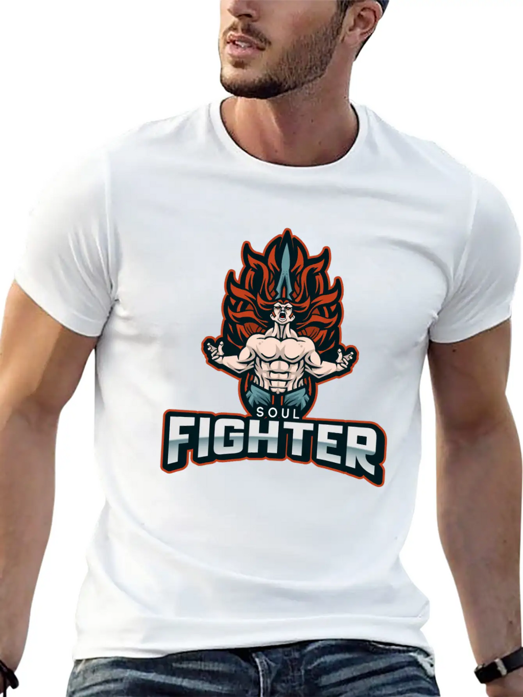 Soul Fighter Unisex Short Sleeve Soft Cotton T-Shirt – Casual Everyday Wear