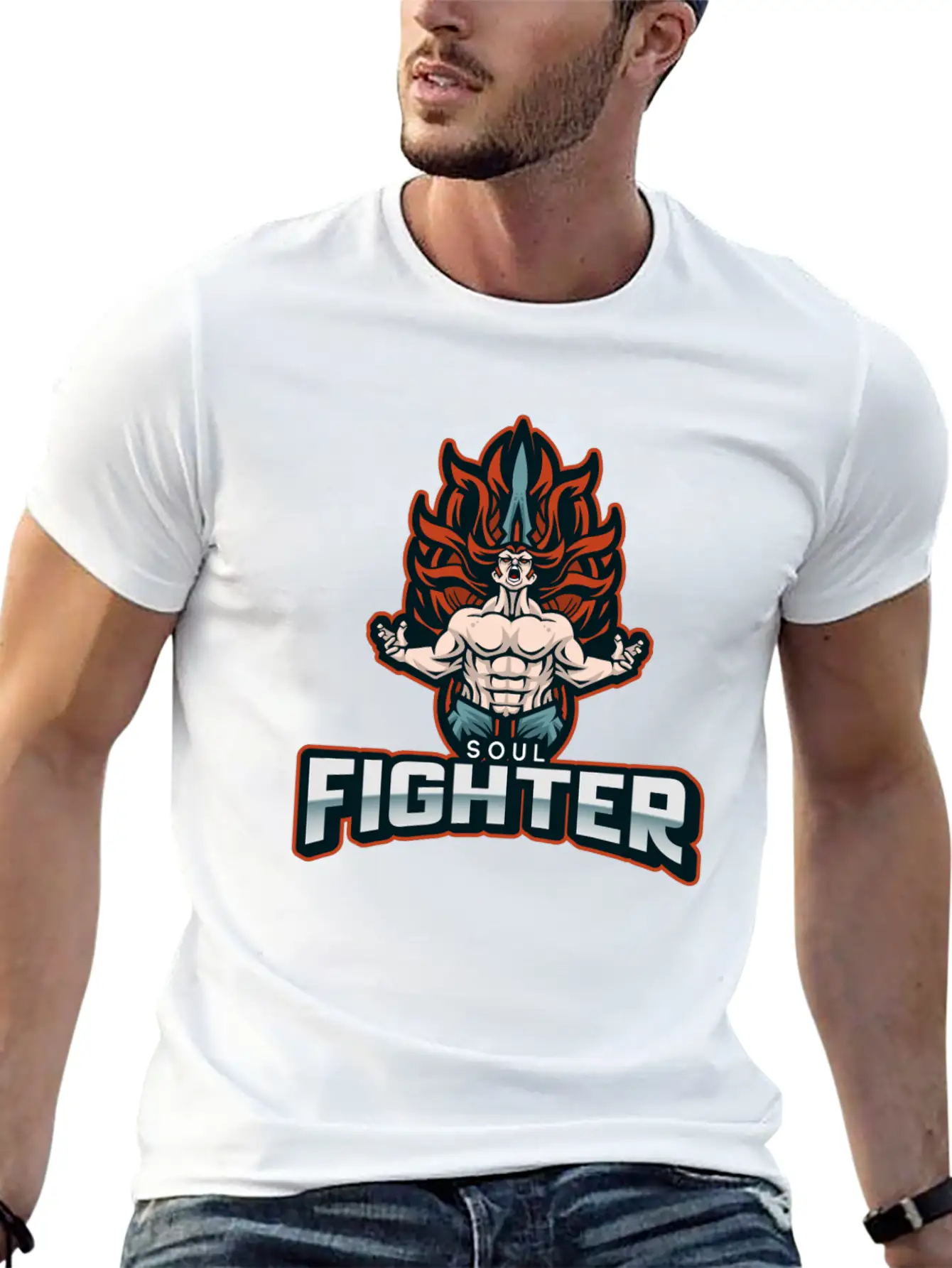 Soul Fighter Unisex Short Sleeve Soft Cotton T-Shirt – Casual Everyday Wear