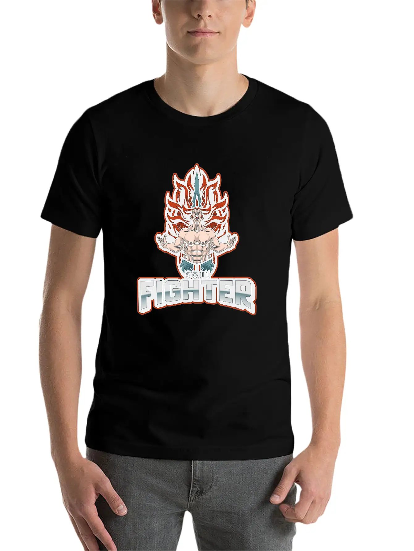 Soul Fighter Unisex Short Sleeve Soft Cotton T-Shirt – Casual Everyday Wear