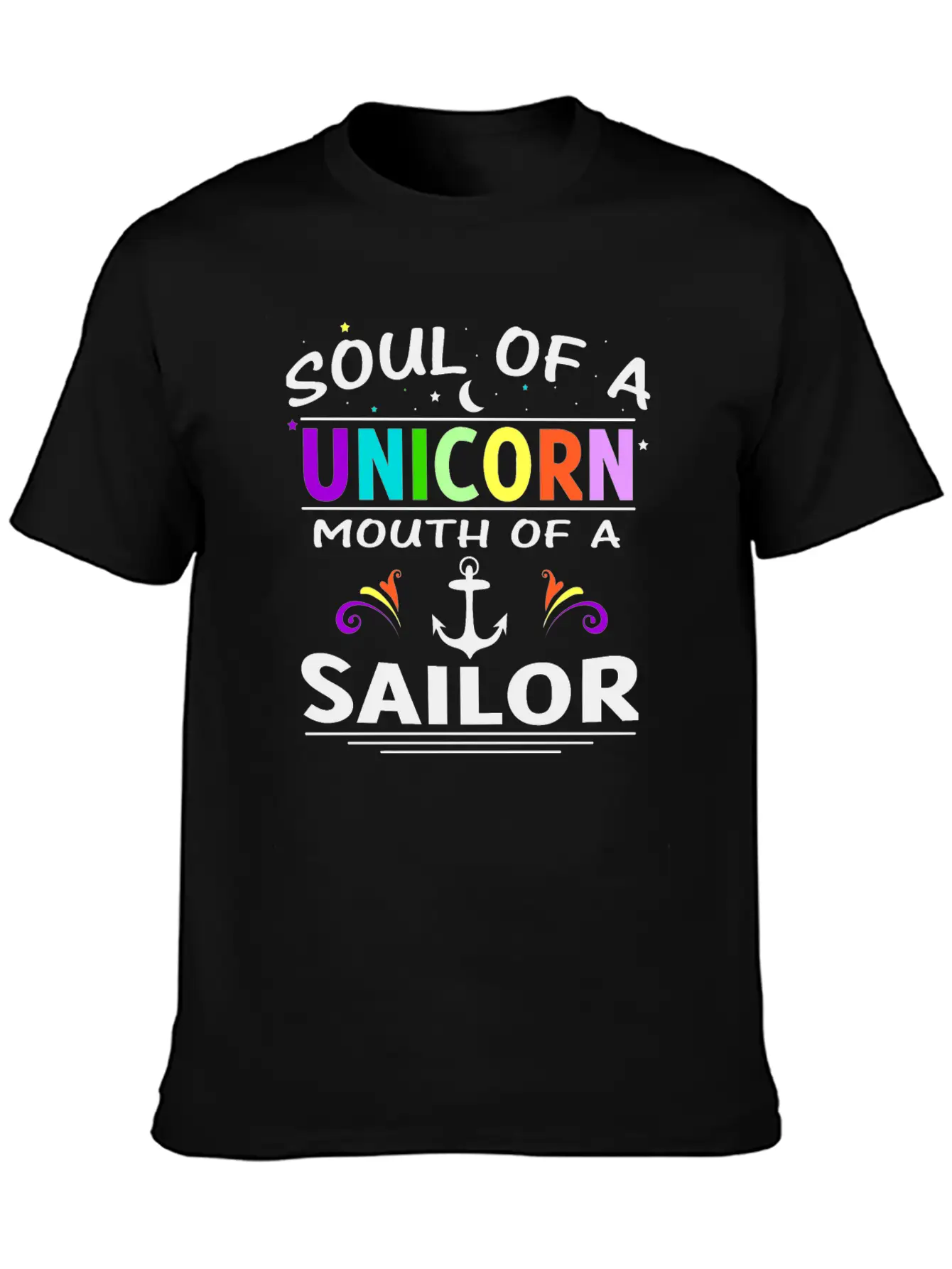 SOUL OF A UNICORN MOUTH OF A SAILOR T SHIRT Unisex Short Sleeve Soft Cotton T-Shirt – Casual Everyday Wear