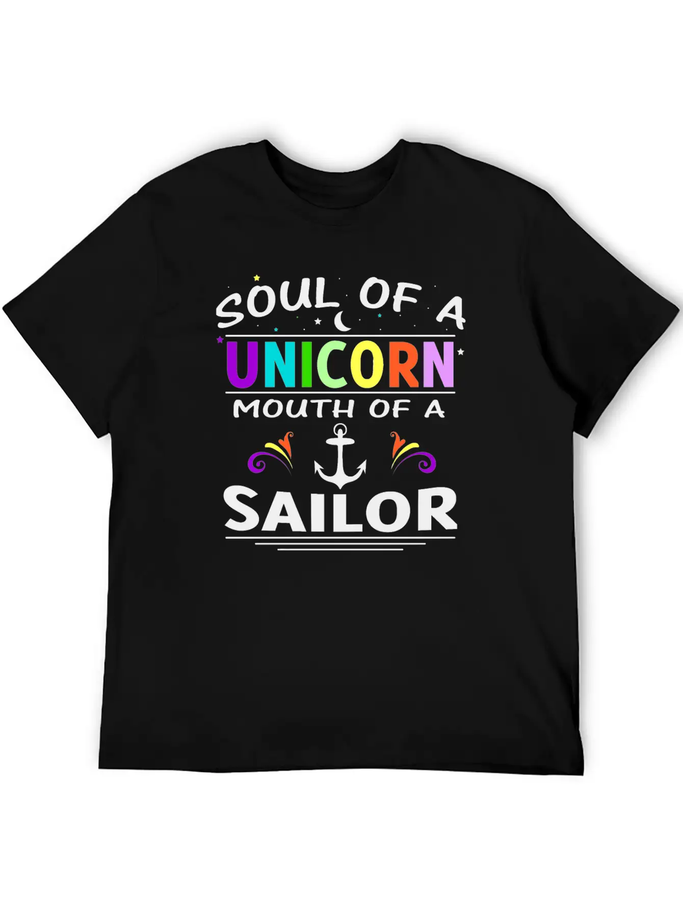 SOUL OF A UNICORN MOUTH OF A SAILOR T SHIRT Unisex Short Sleeve Soft Cotton T-Shirt – Casual Everyday Wear