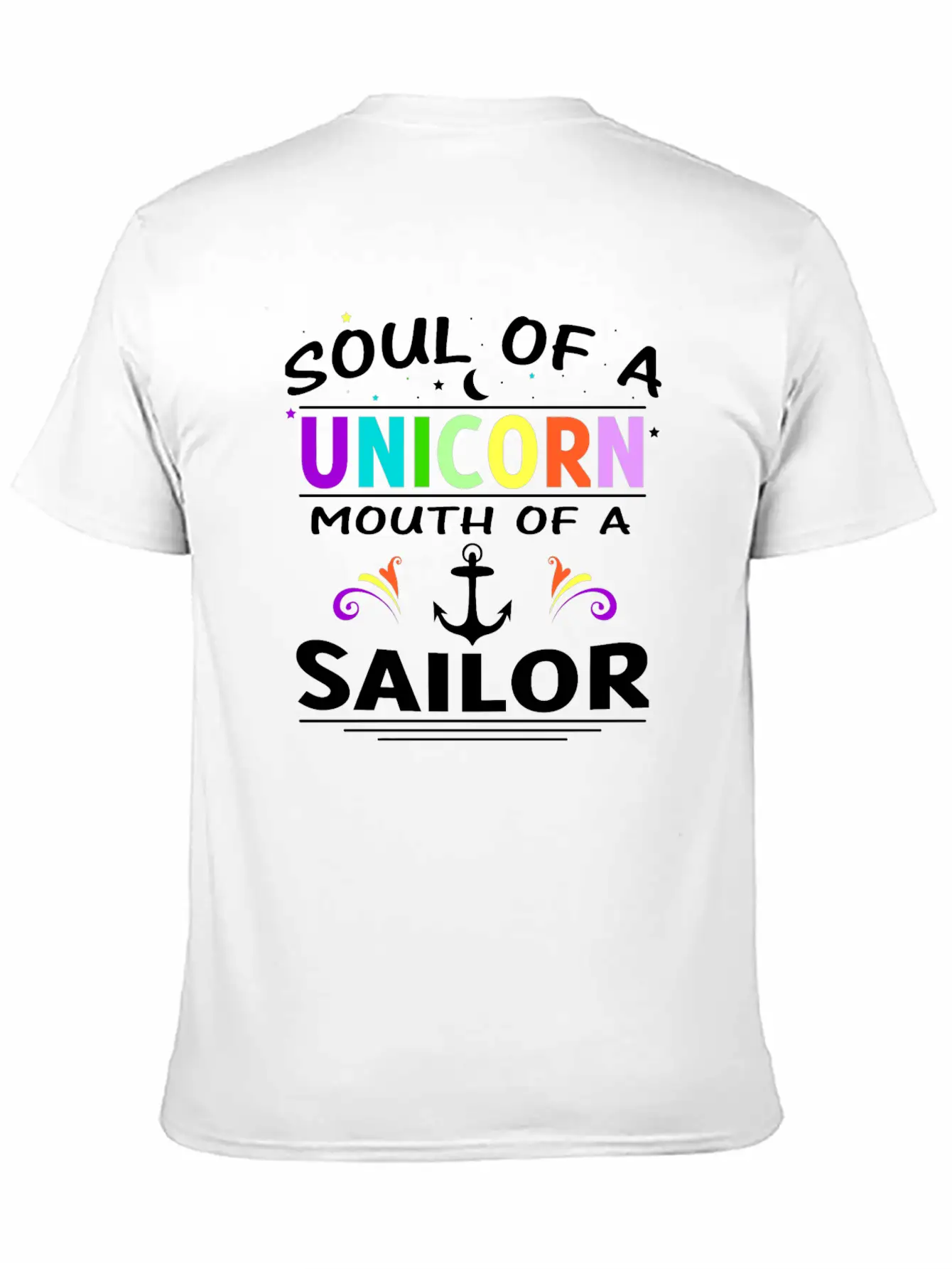 SOUL OF A UNICORN MOUTH OF A SAILOR T SHIRT Unisex Short Sleeve Soft Cotton T-Shirt – Casual Everyday Wear
