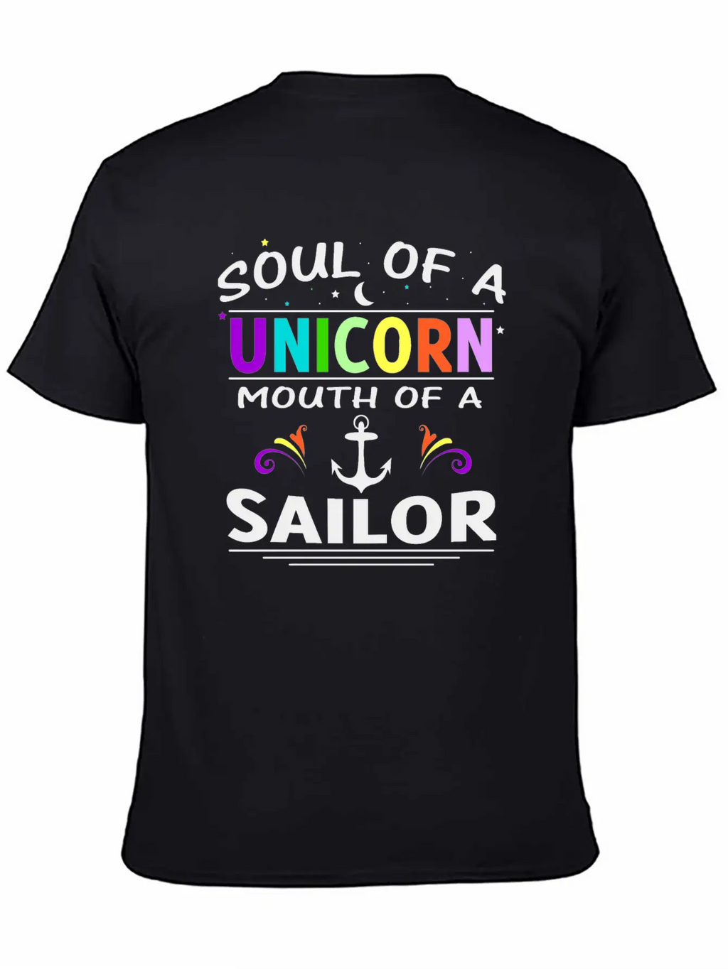 SOUL OF A UNICORN MOUTH OF A SAILOR T SHIRT Unisex Short Sleeve Soft Cotton T-Shirt – Casual Everyday Wear