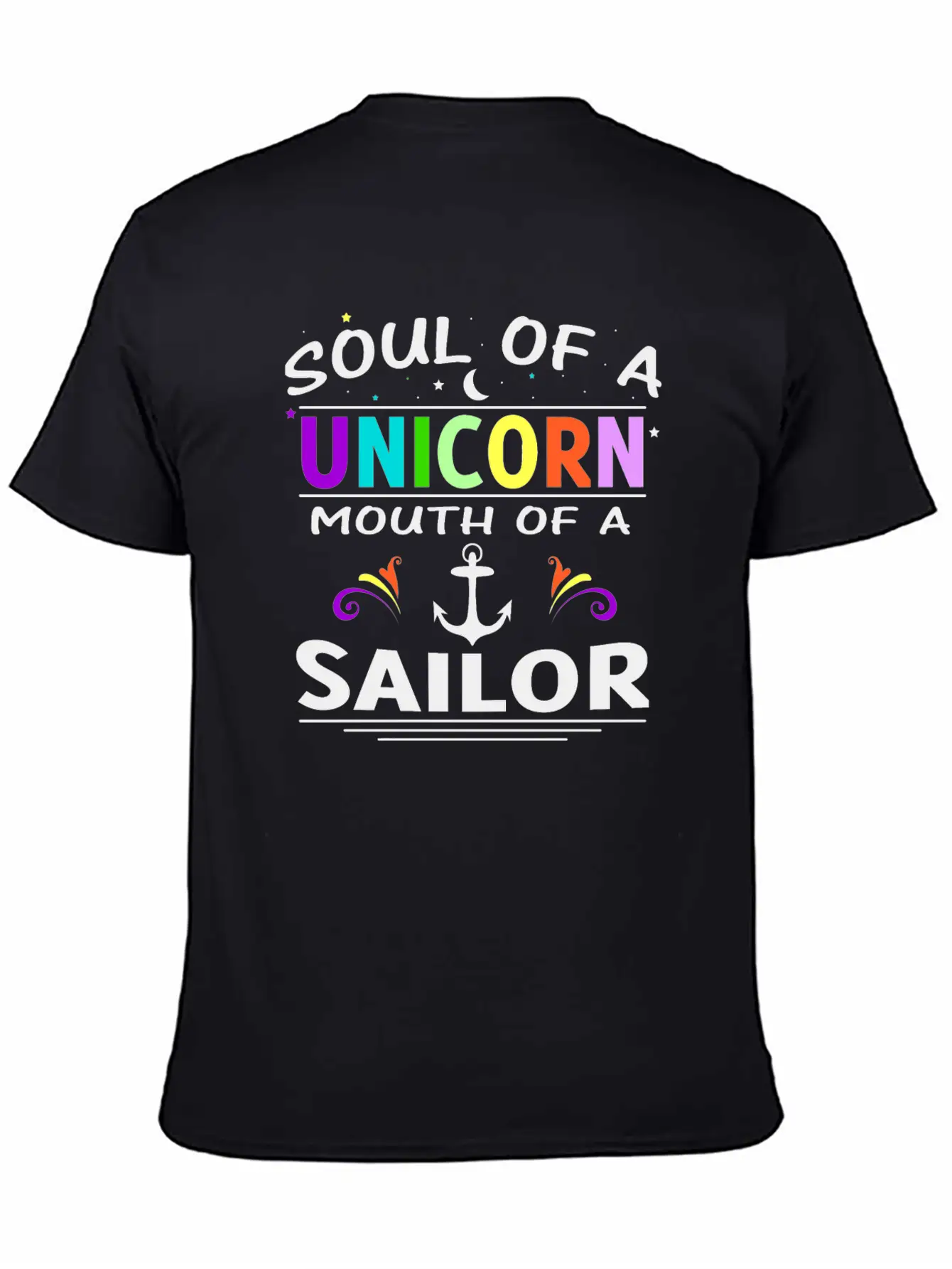 SOUL OF A UNICORN MOUTH OF A SAILOR T SHIRT Unisex Short Sleeve Soft Cotton T-Shirt – Casual Everyday Wear